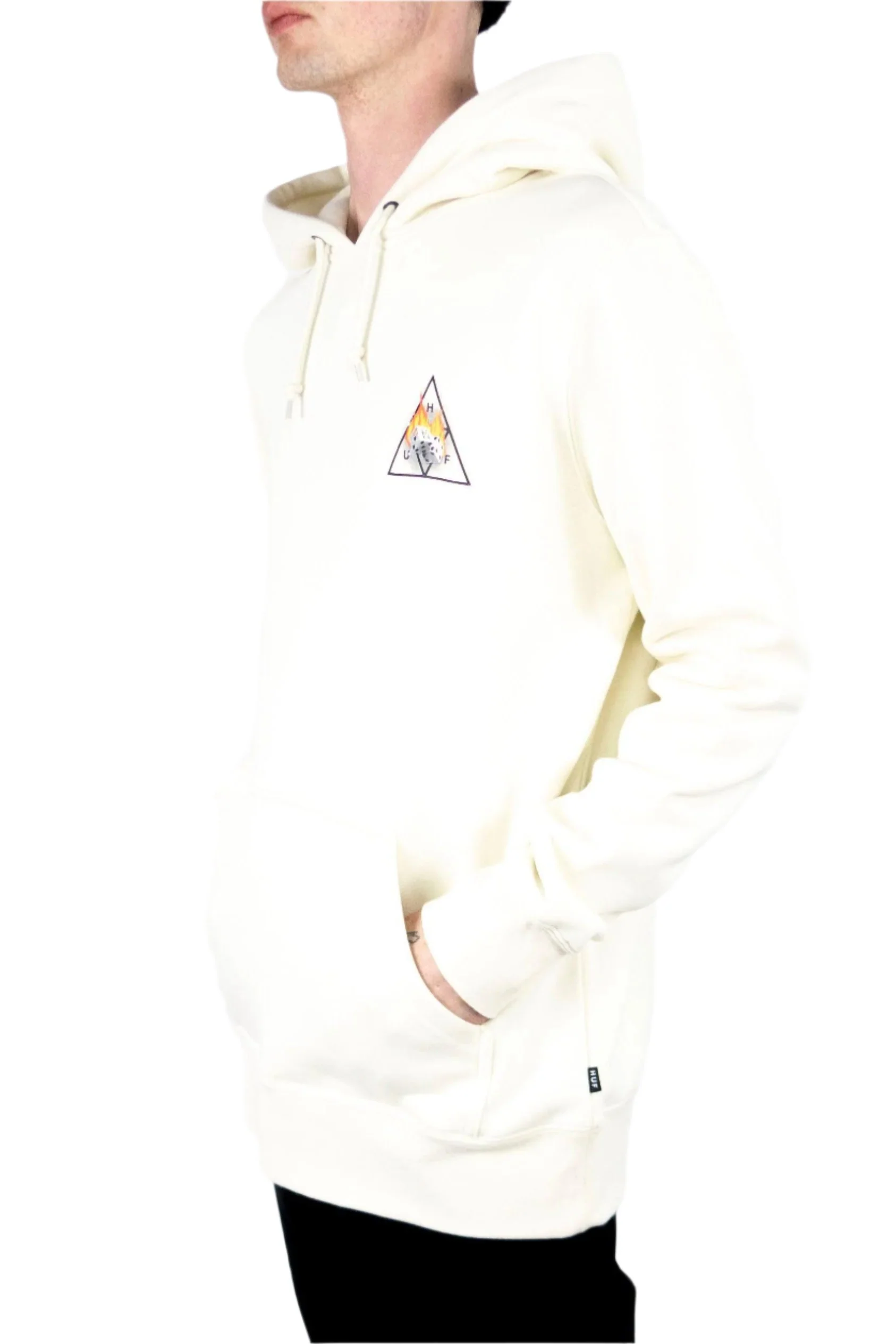 HUF Hot Dice Triple Triangle Hoodie - Natural - Image 2