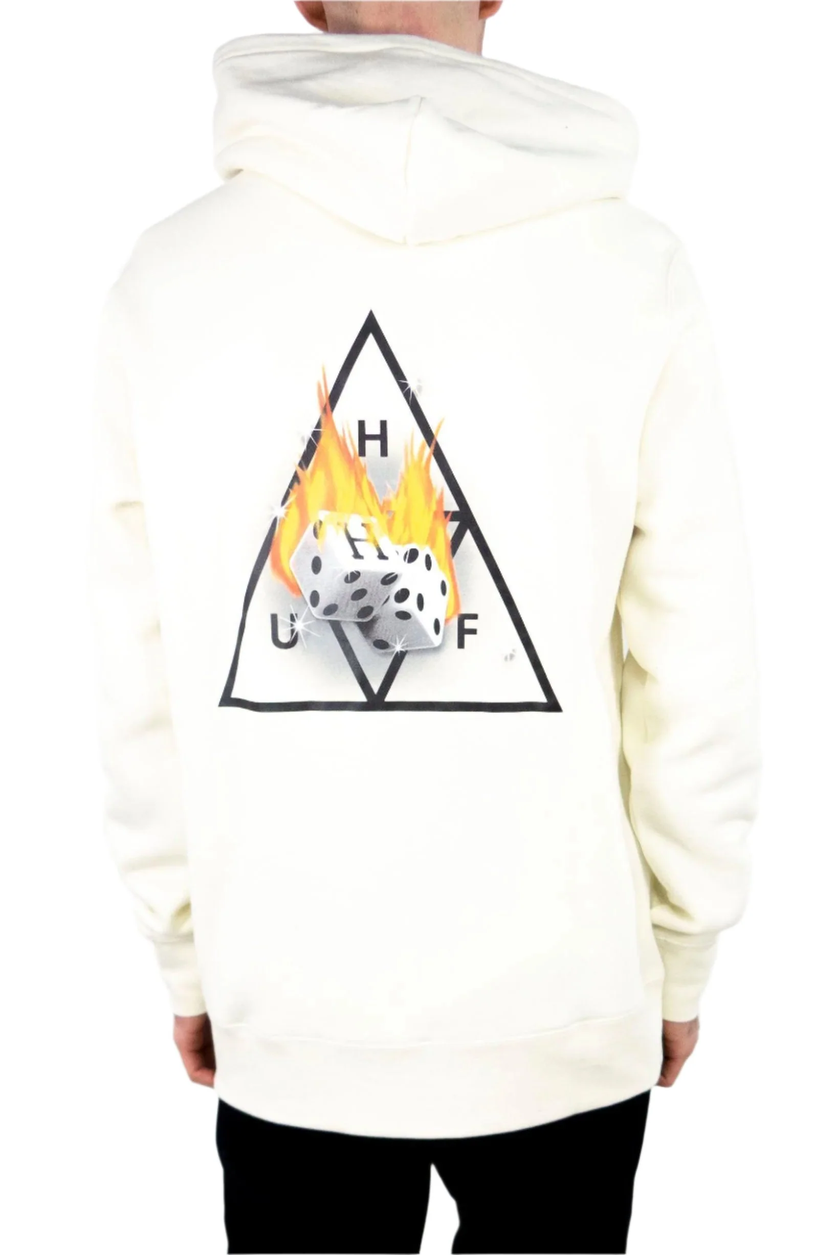 HUF Hot Dice Triple Triangle Hoodie - Natural - Image 3