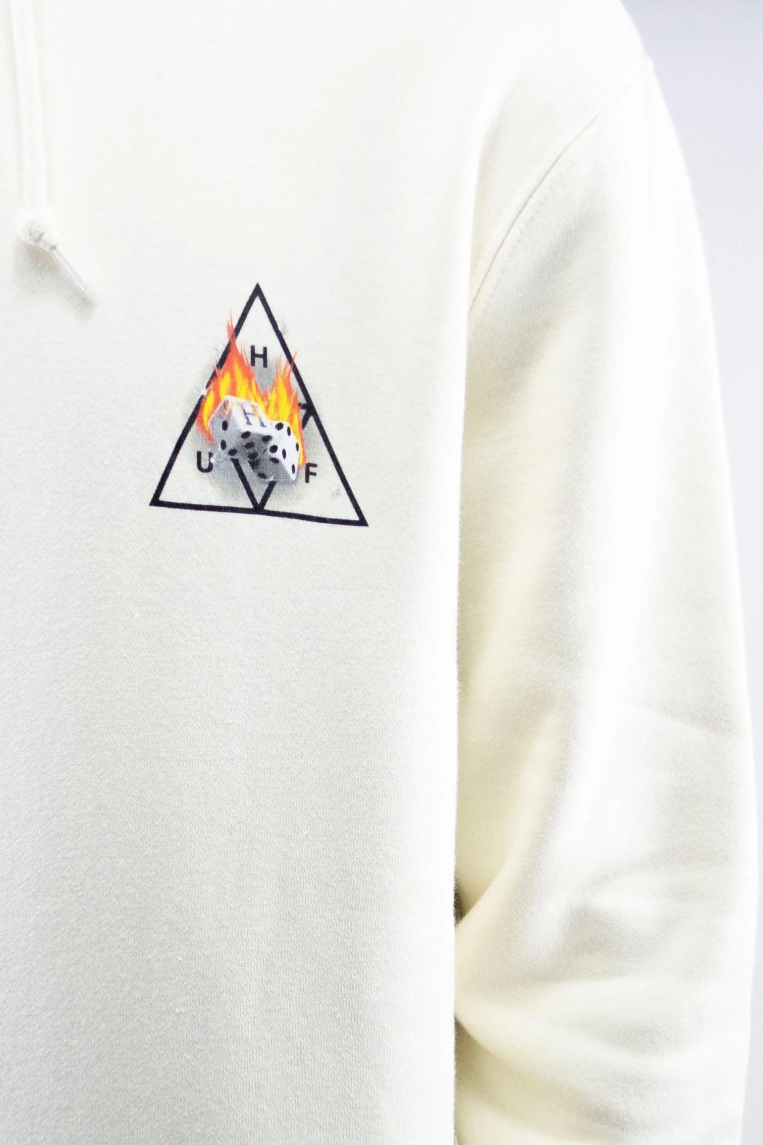 HUF Hot Dice Triple Triangle Hoodie - Natural - Image 4