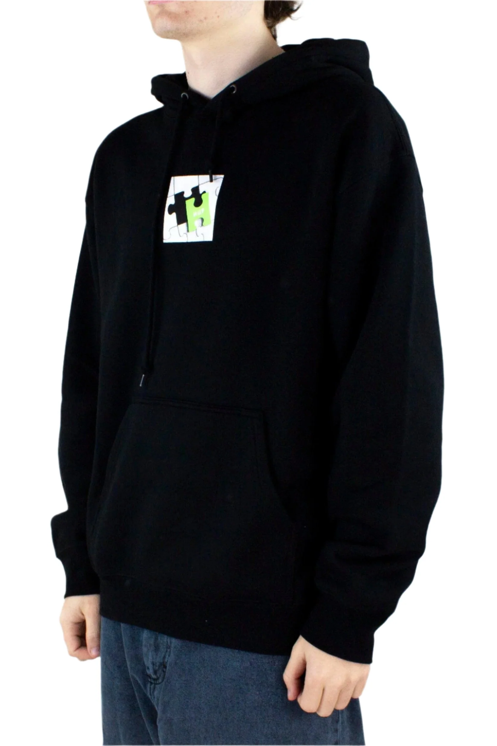 HUF Mis-Fit Hoodie - Black - Image 3