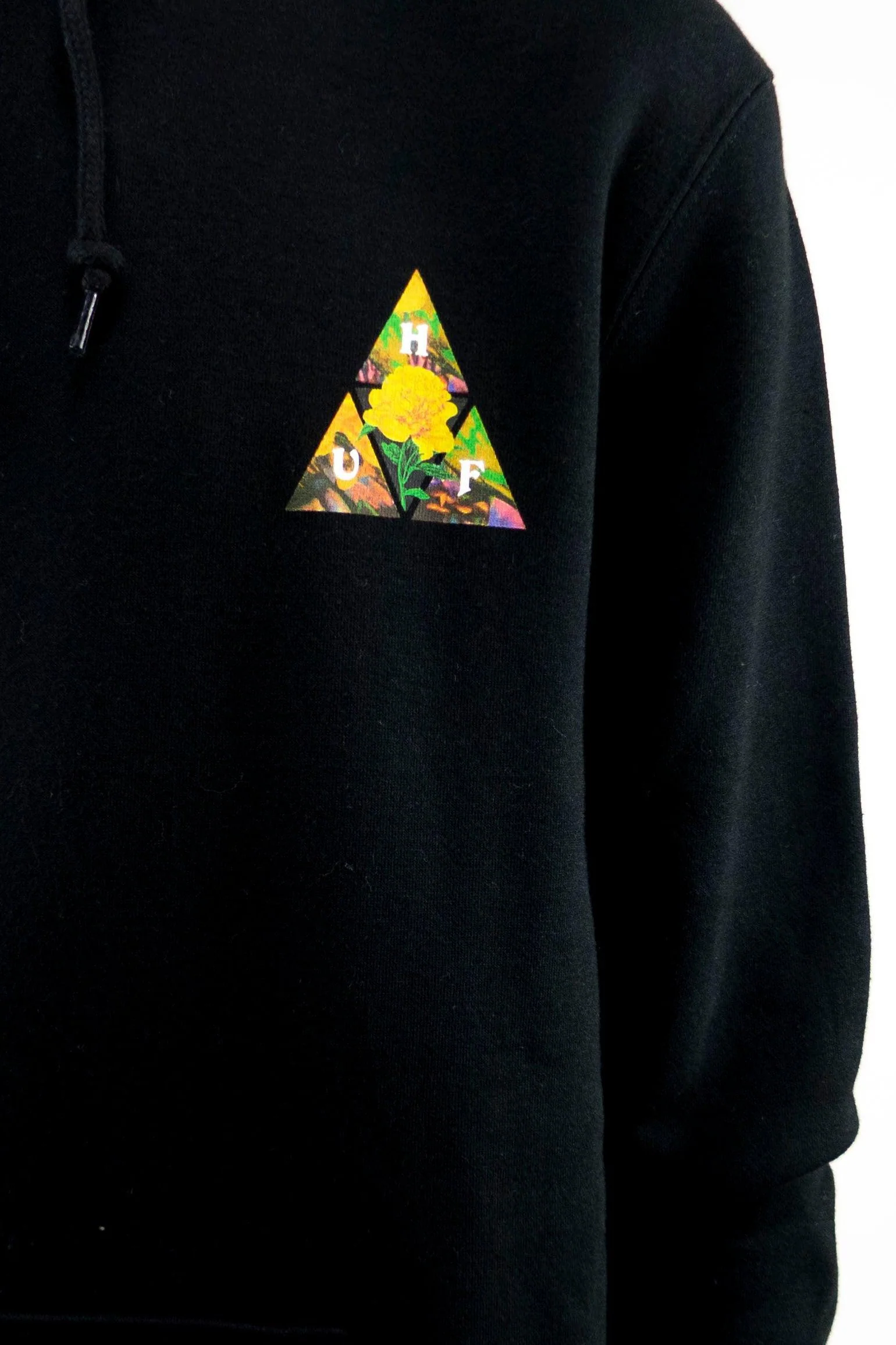 HUF New Dawn Triple Triangle Hoodie - Black - Image 4