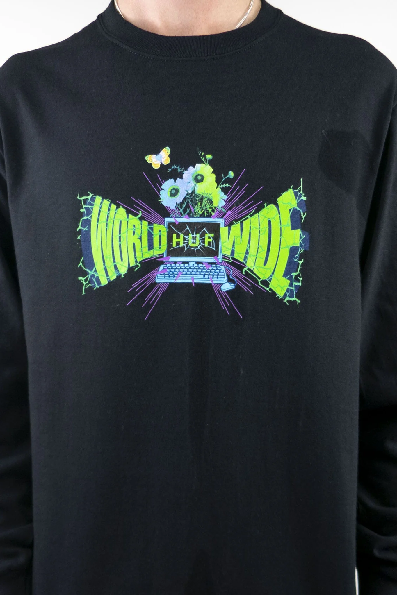 Huf Off-Line Long Sleeve T-Shirt - Black - Image 4