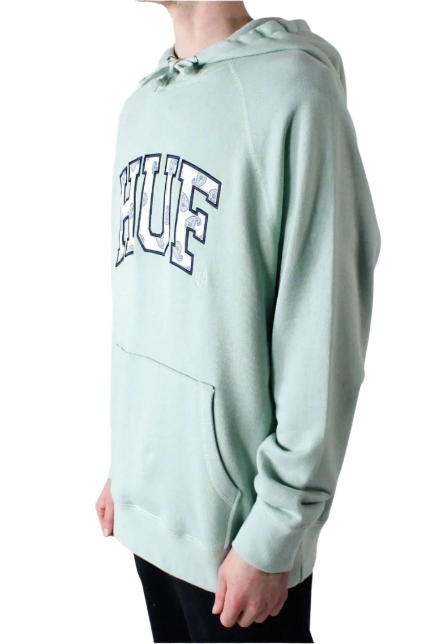 HUF Paisley Pullover Hoodie - Beryl Green - Image 3