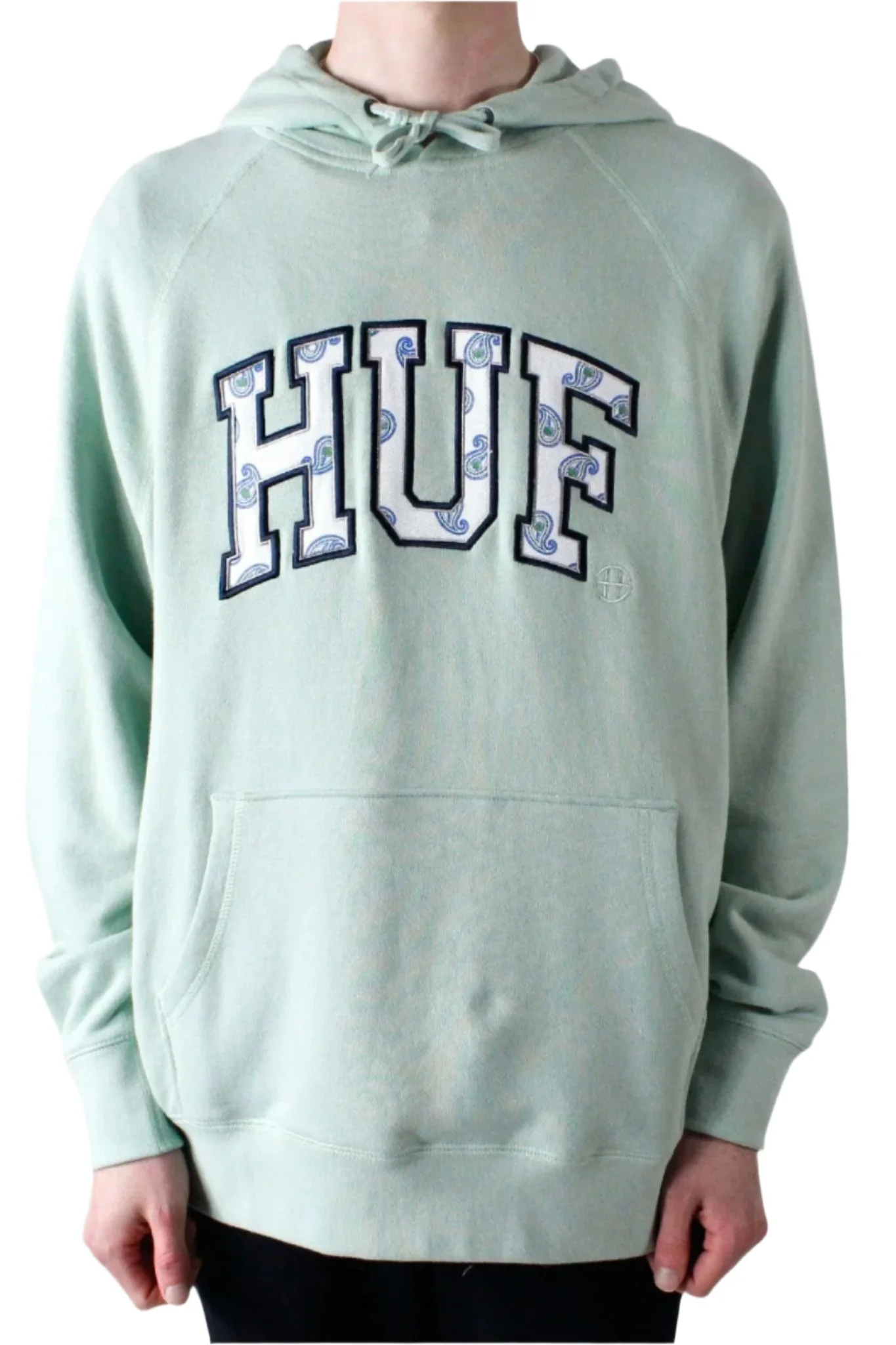 HUF Paisley Pullover Hoodie - Beryl Green - Image 4