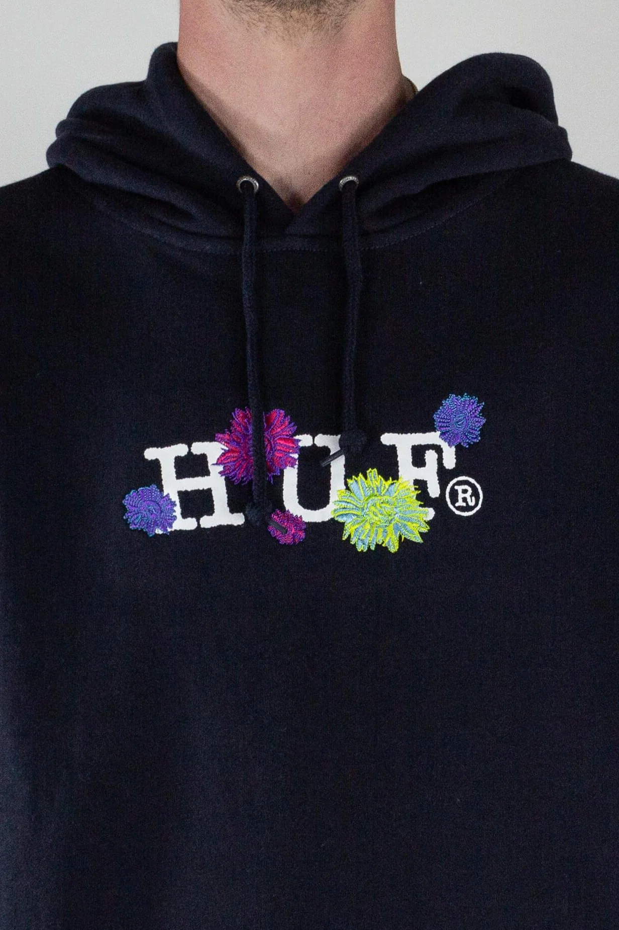 HUF Psycho Daisies Hoodie - French Navy - Image 4
