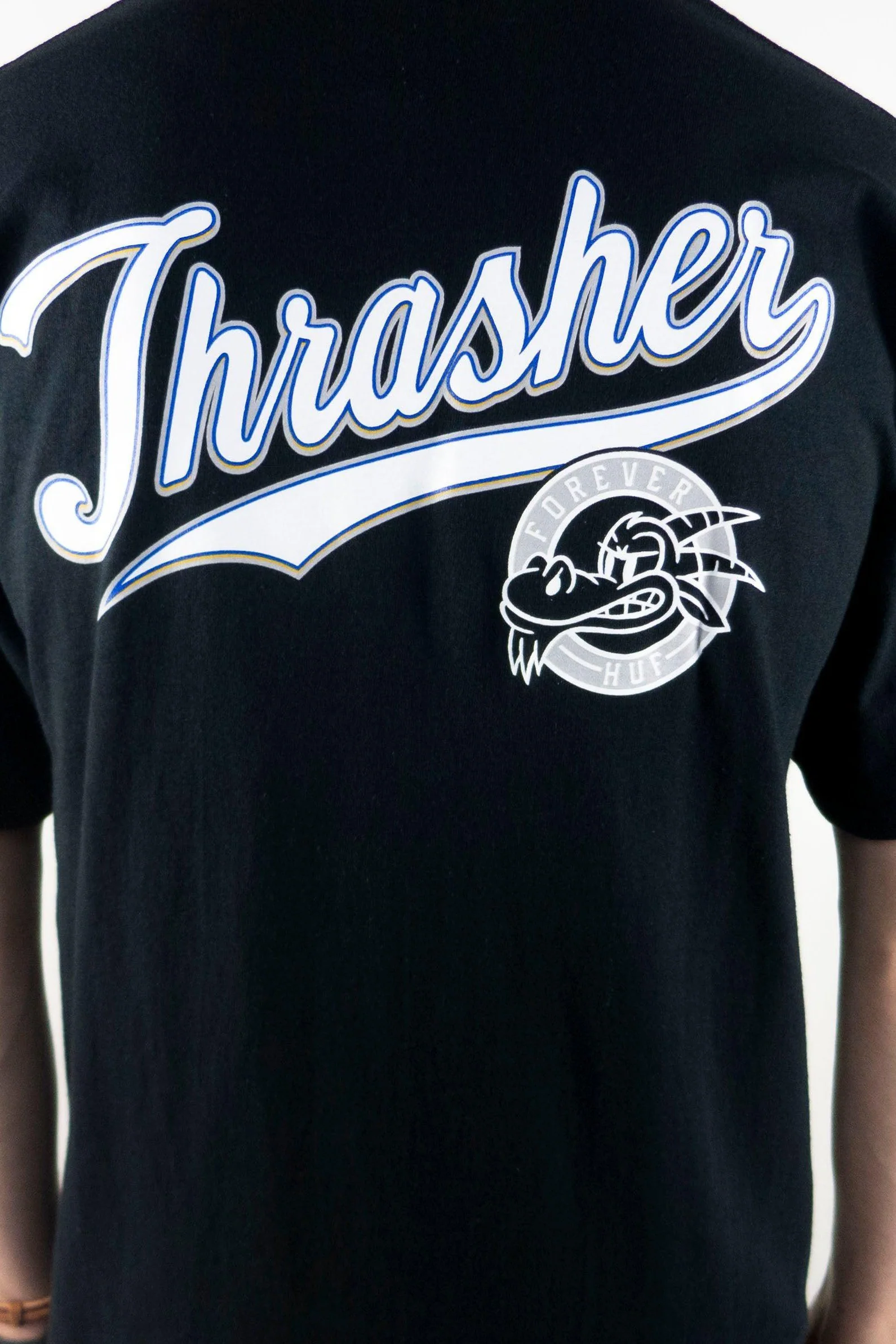 HUF x Thrasher Portola T-Shirt - Black - Image 5