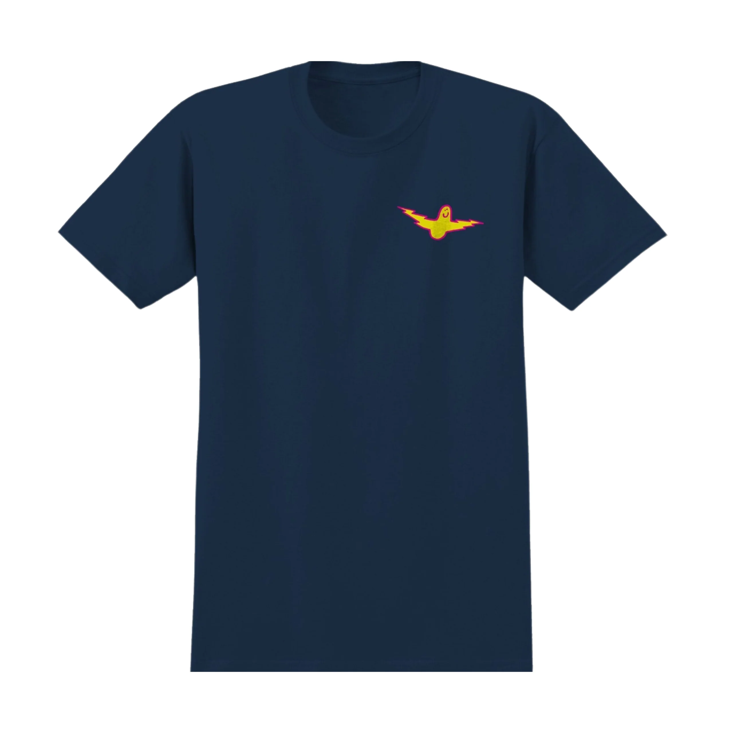 Krooked Bird Lightening T-Shirt - Navy / Yellow