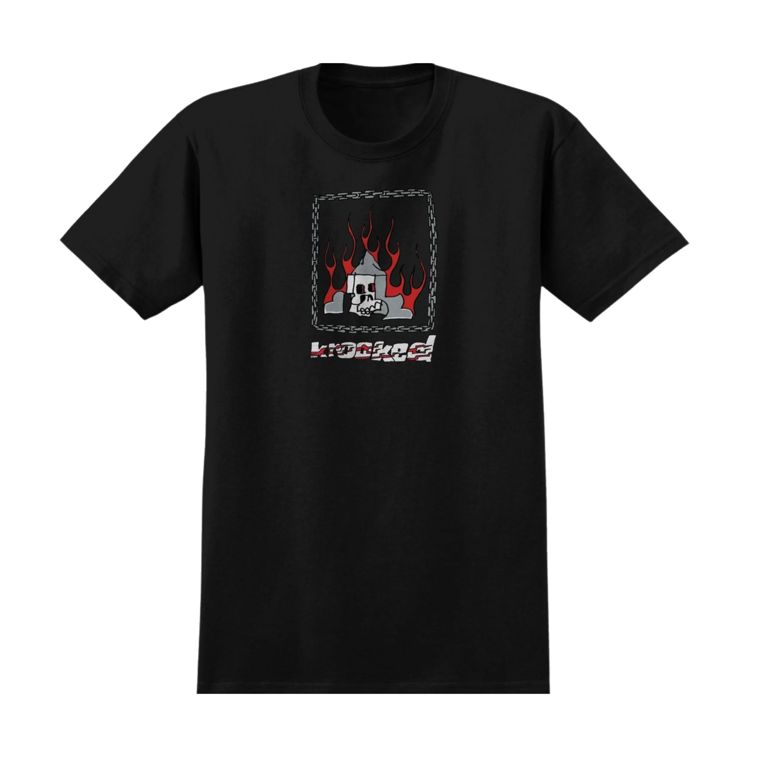Krooked Chain Frame T-Shirt - Black / Multi