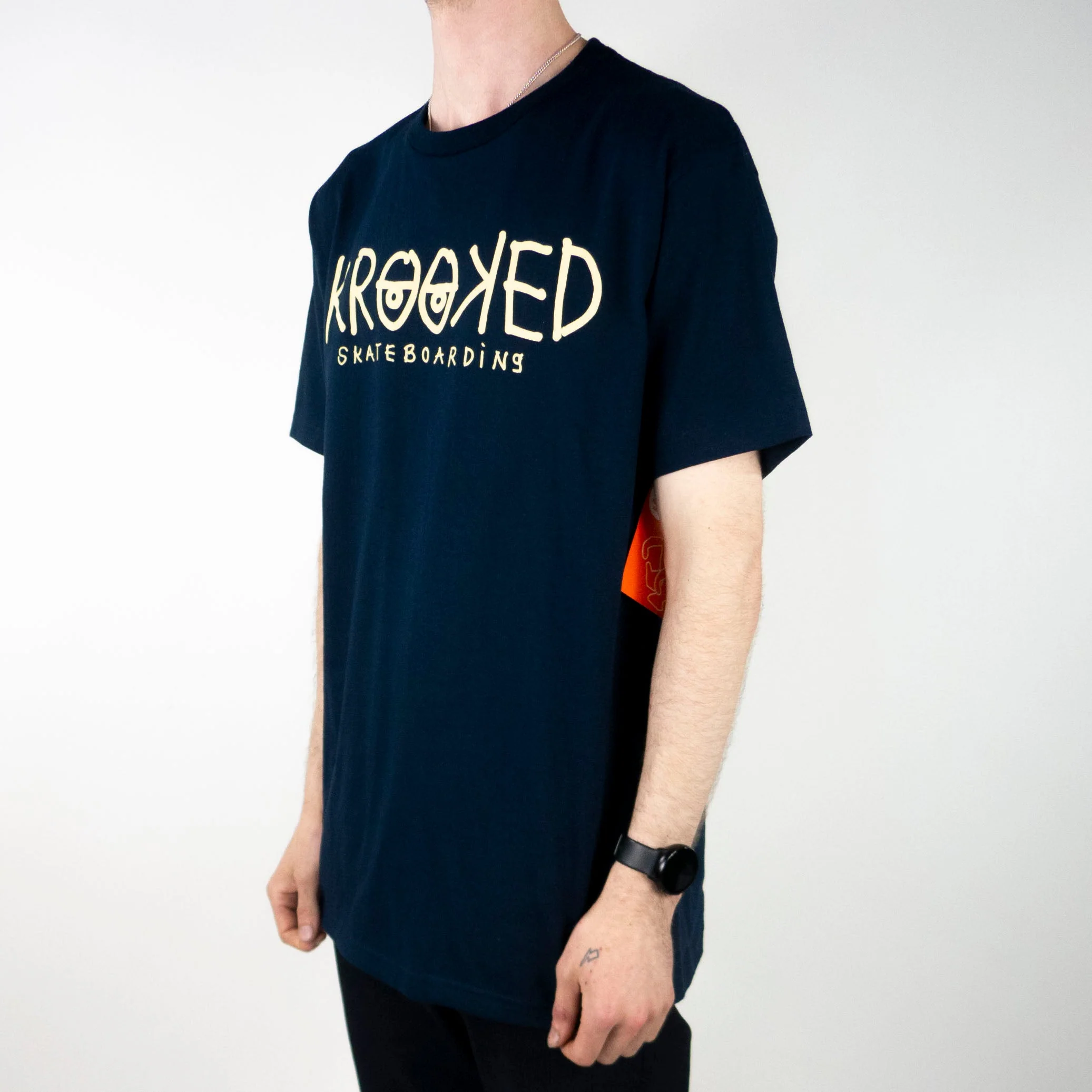 Krooked Krooked Eyes T-Shirt - Navy / White - Image 3