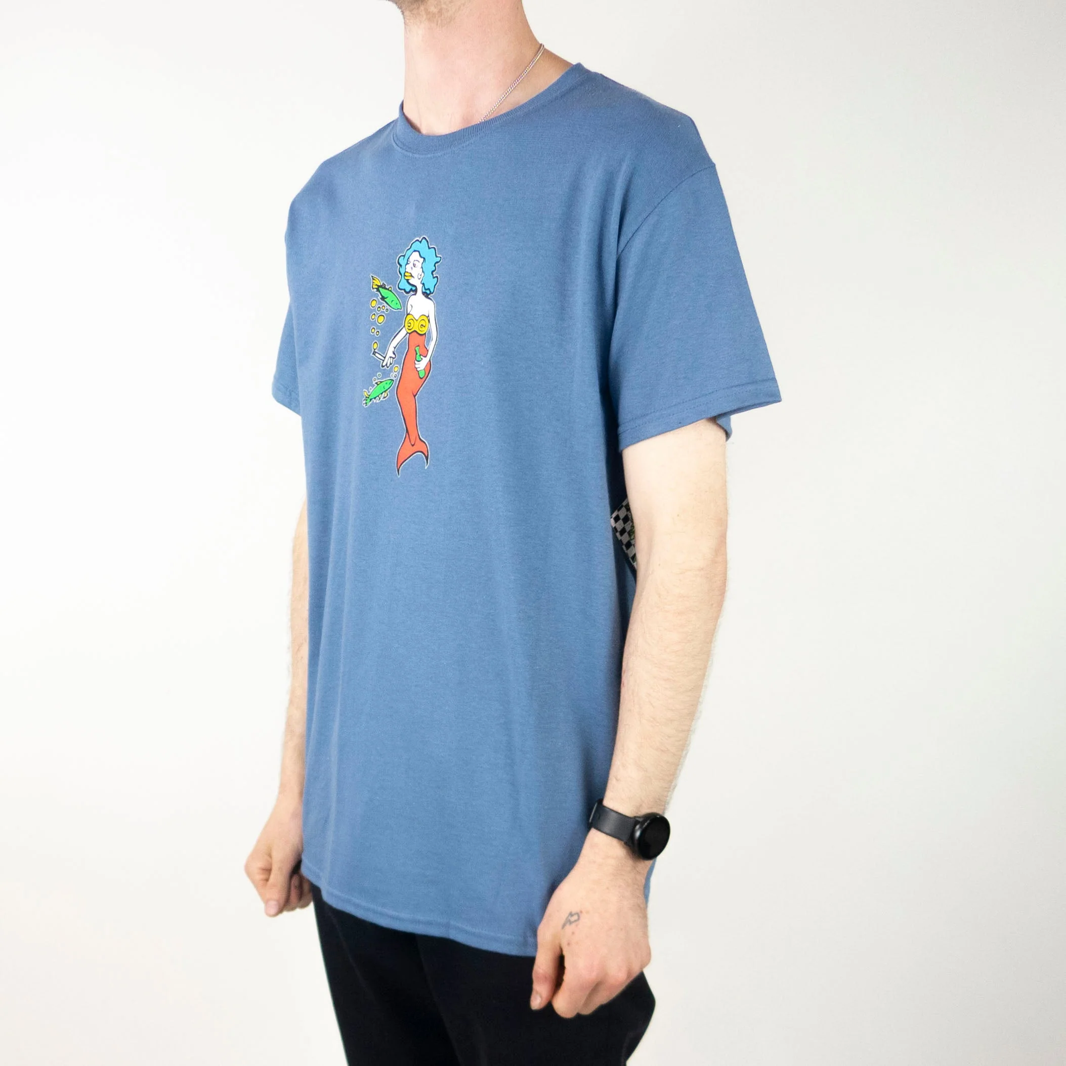 Krooked Shmoo Mermaid T-Shirt - Indigo / Multi - Image 3