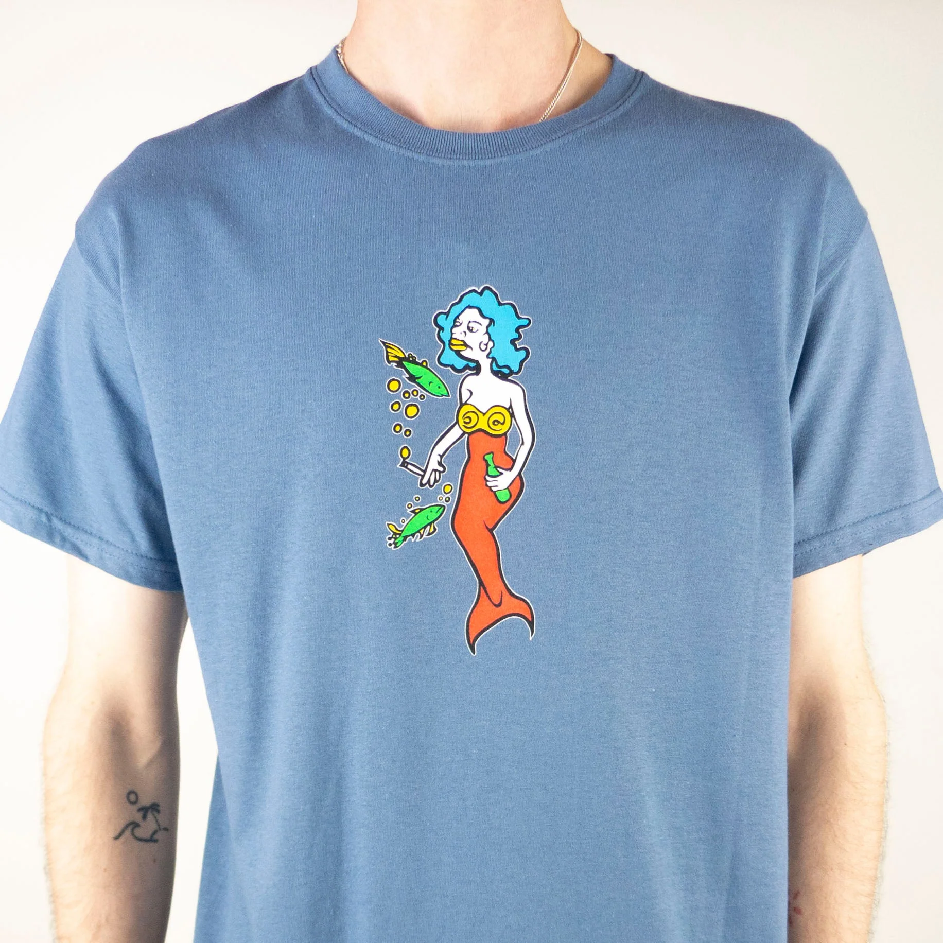 Krooked Shmoo Mermaid T-Shirt - Indigo / Multi - Image 4