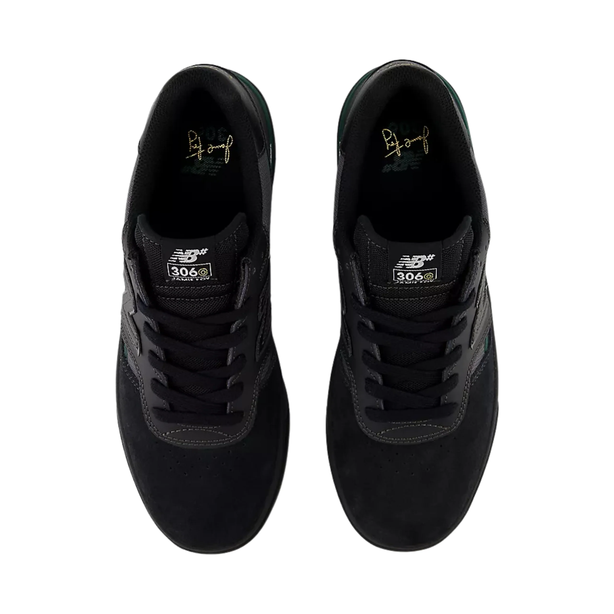 New Balance Numeric 306 Jamie Foy Cup Shoes - Black / Nightwatch Green (UN306CSP) - Image 3