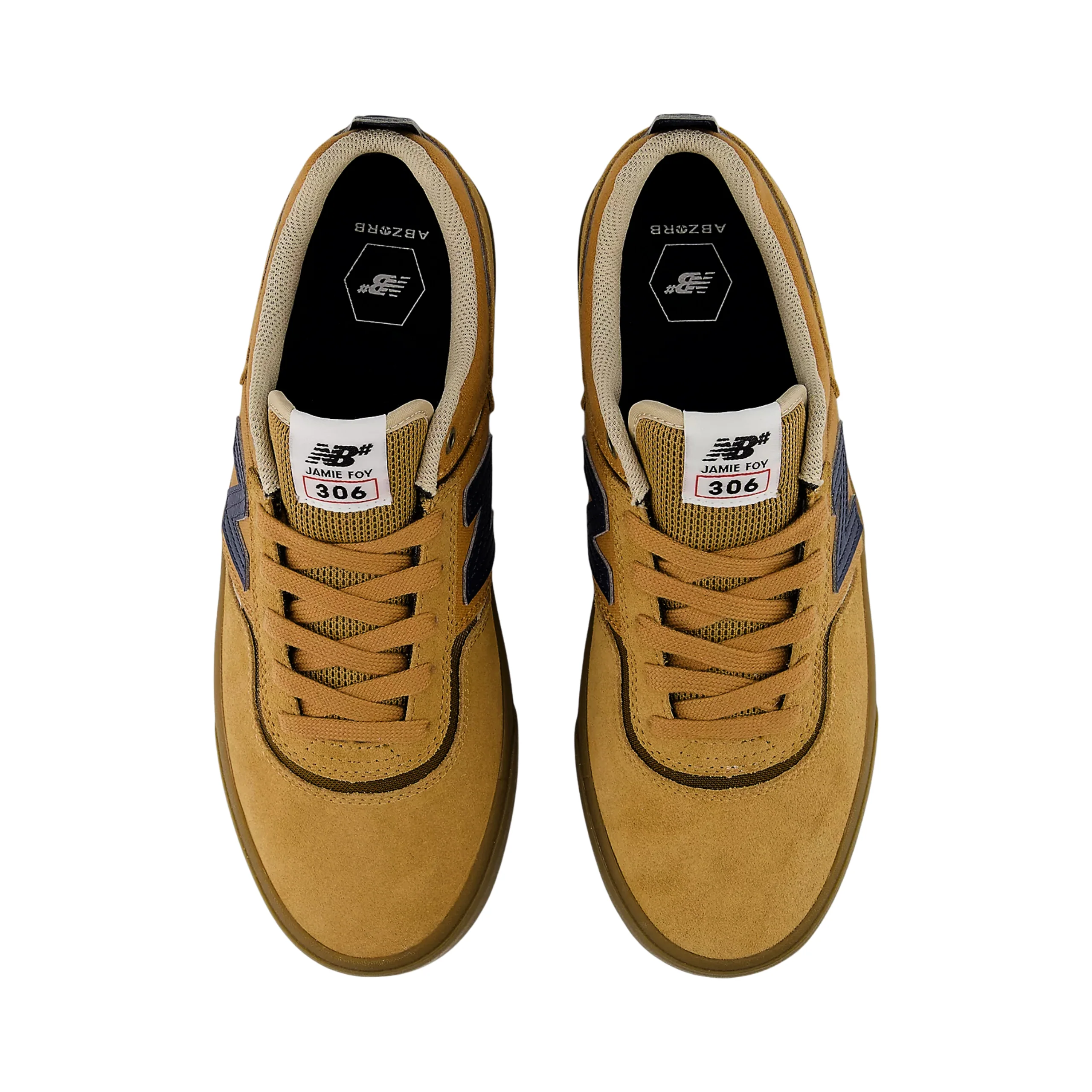 New Balance Numeric 306 Jamie Foy Shoes - Baked Clay / Navy (NM306TNB) - Image 3