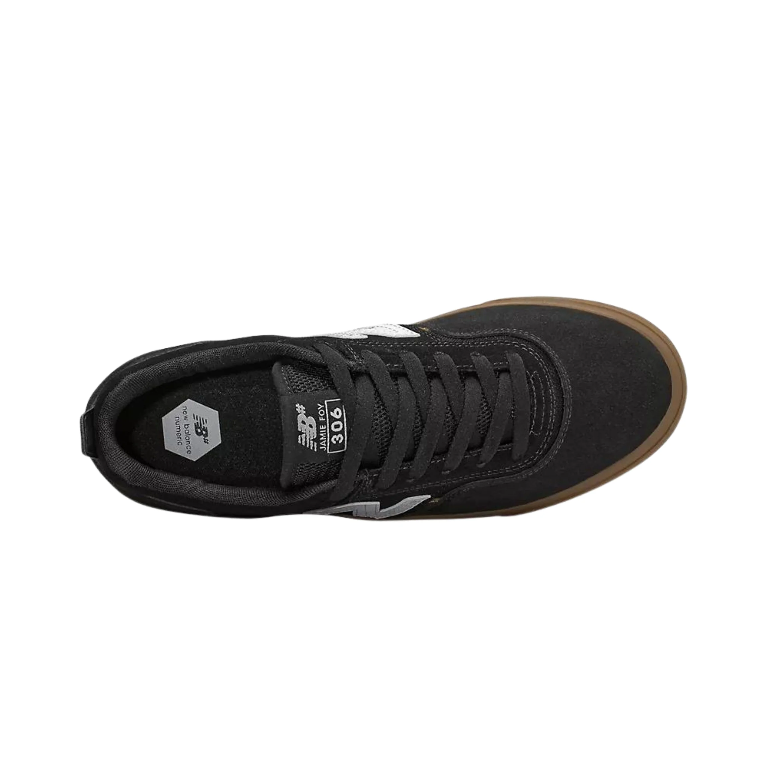 New Balance Numeric 306 Jamie Foy Shoes - Black / Gum (NM306BGM) - Image 7