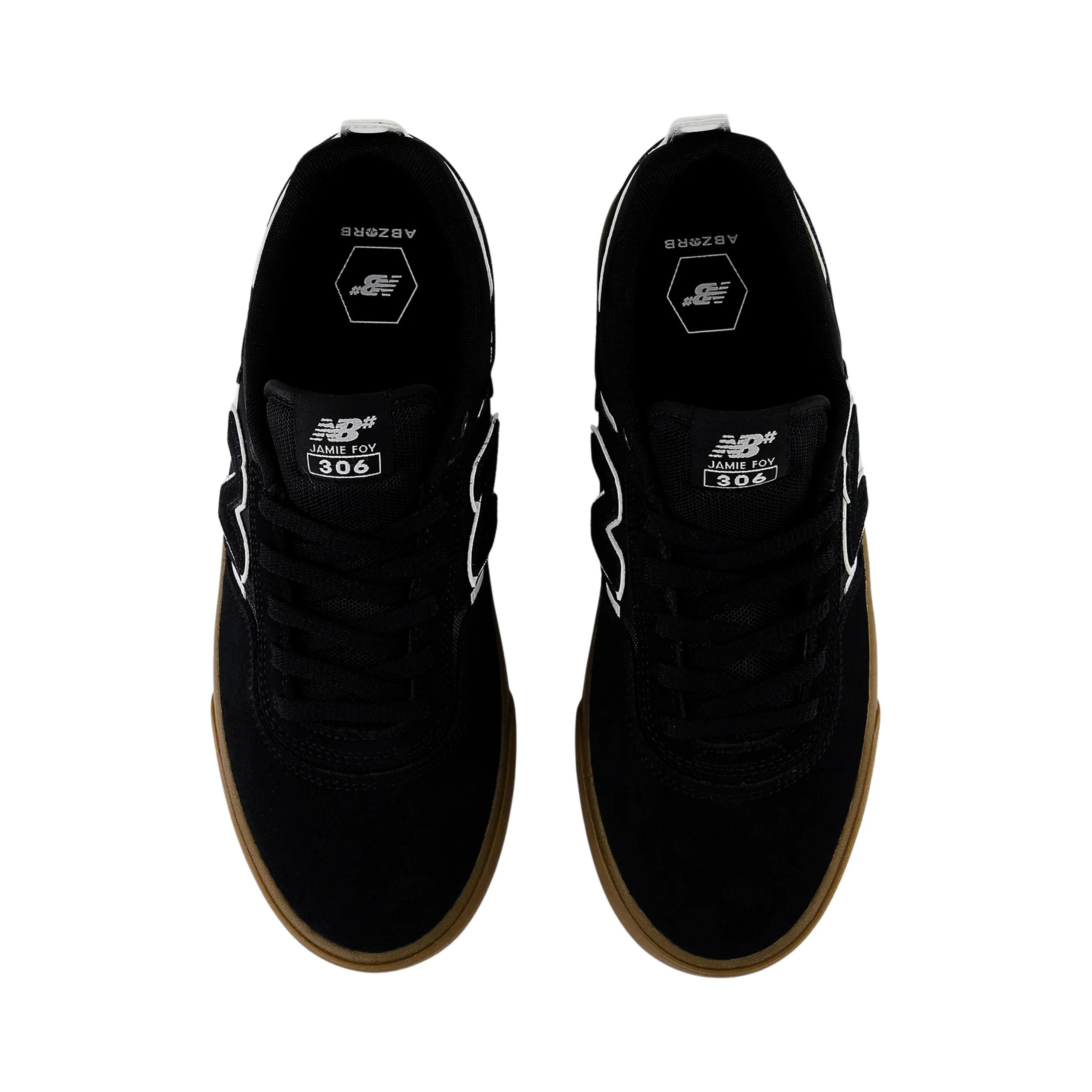 New Balance Numeric 306 Jamie Foy Shoes - Black / White (NM306ZUC) - Image 3