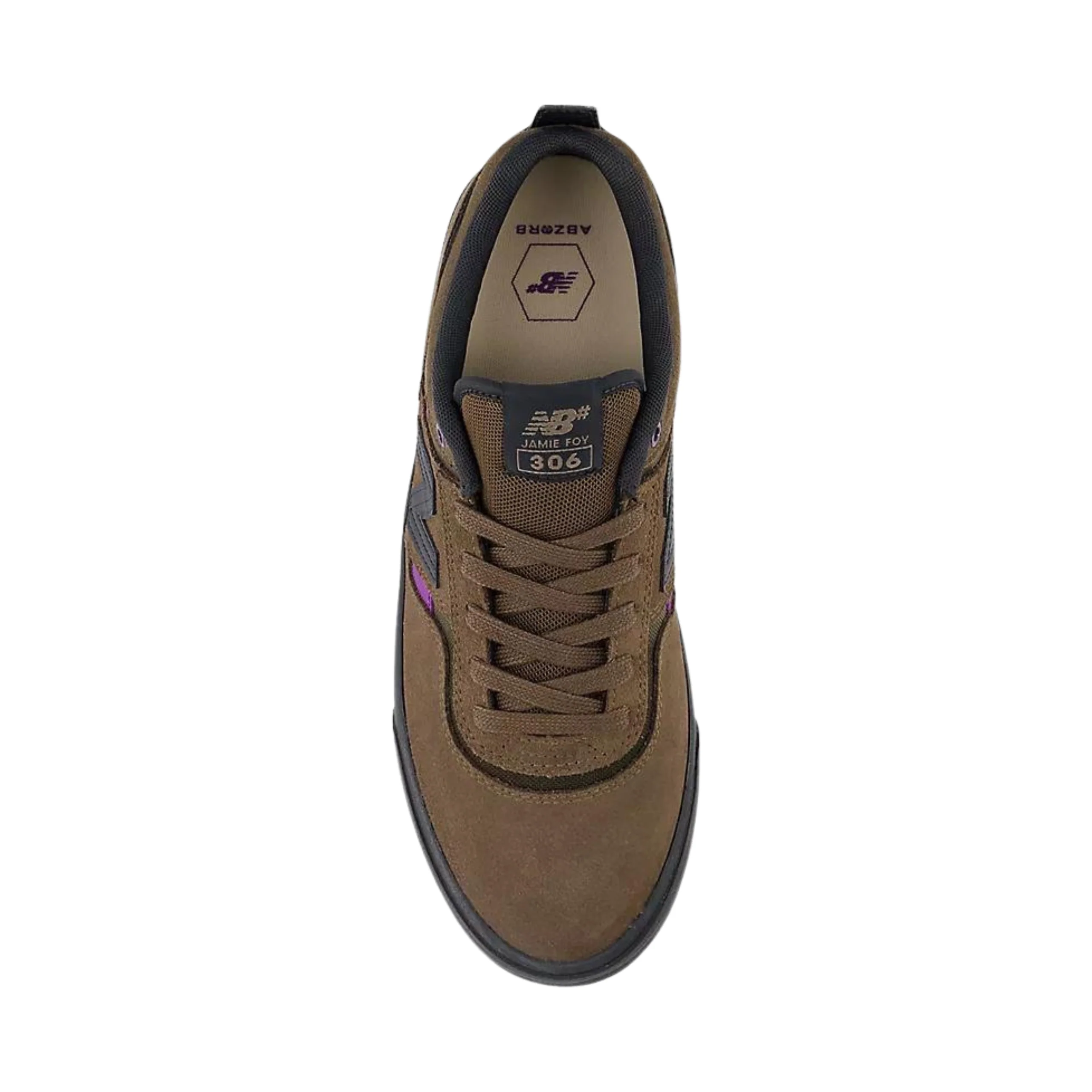 New Balance Numeric 306 Jamie Foy Shoes - Brown / Purple (NM306ODS) - Image 4