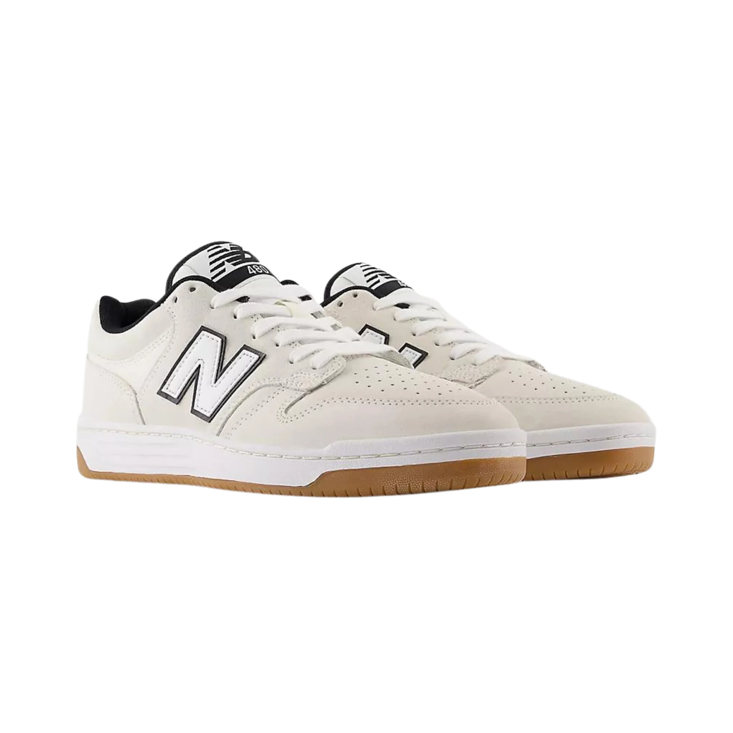 New Balance Numeric 480 Shoes - White / Black (NM480SWG) - Image 3