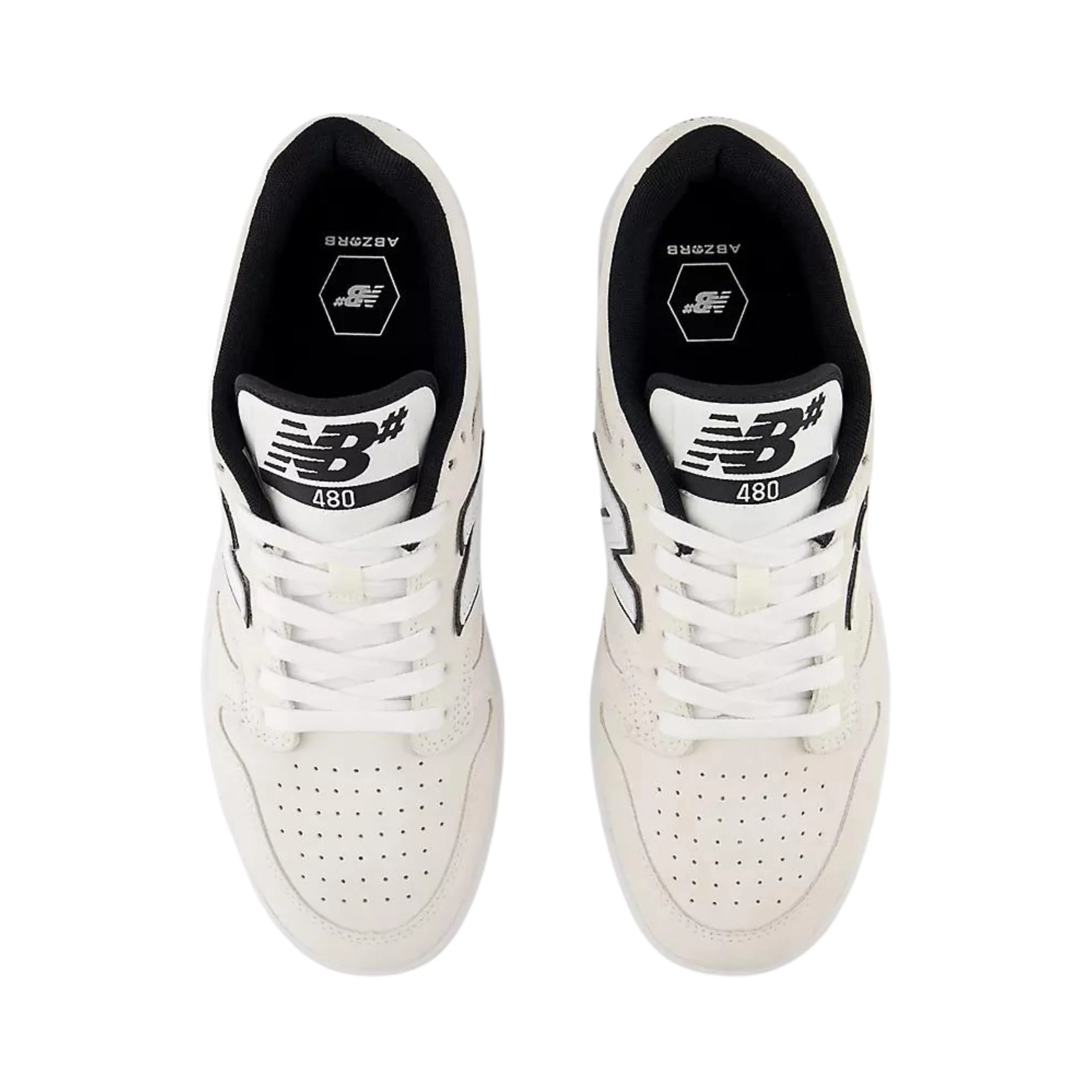 New Balance Numeric 480 Shoes - White / Black (NM480SWG) - Image 4