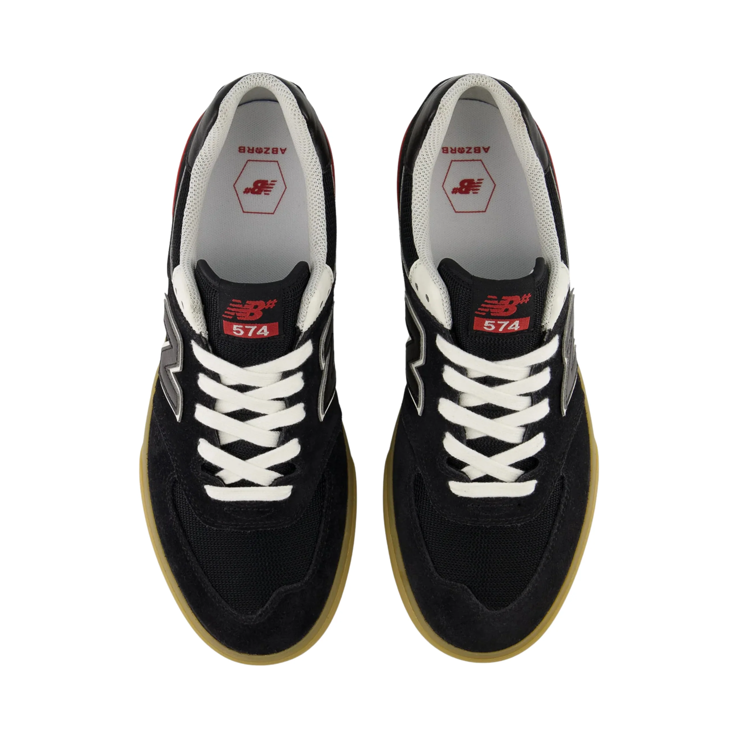New Balance Numeric 574 Shoes - Black / Sea Salt (UN574VBA) - Image 3
