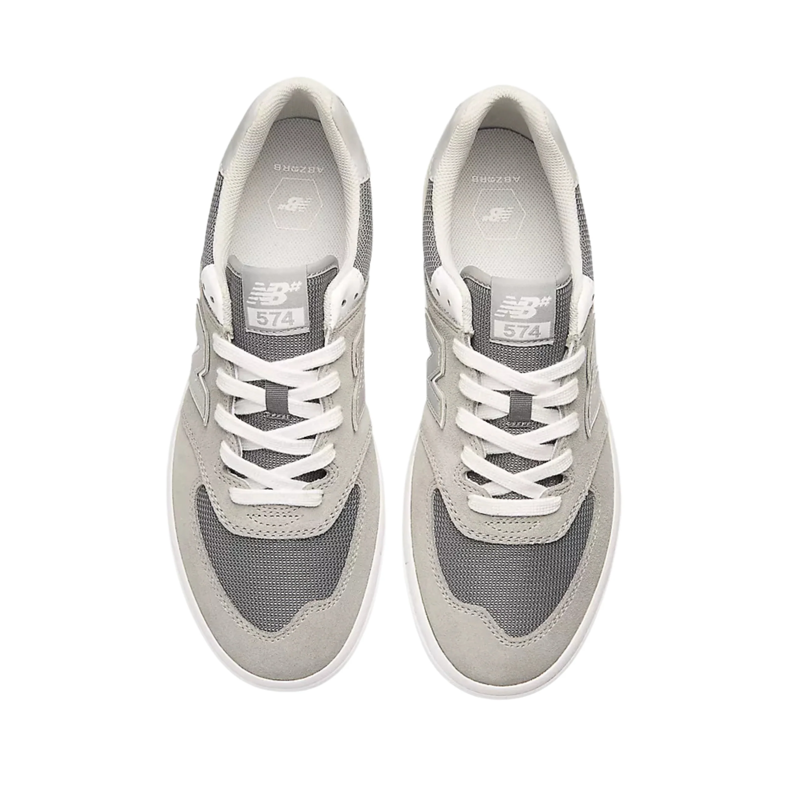 New Balance Numeric 574 Shoes - Grey / White (NM574VGY) - Image 4