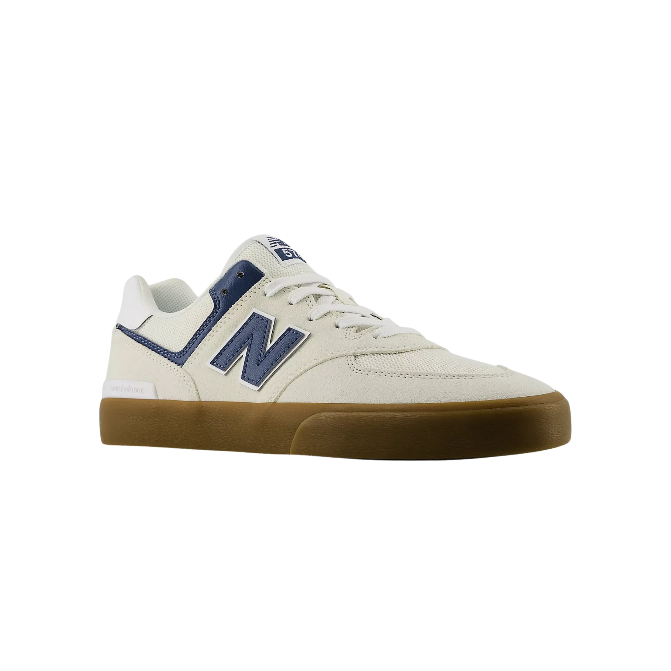 New Balance Numeric 574 Shoes - Sea Salt / Dark Shoreline (NM574VRU) - Image 2