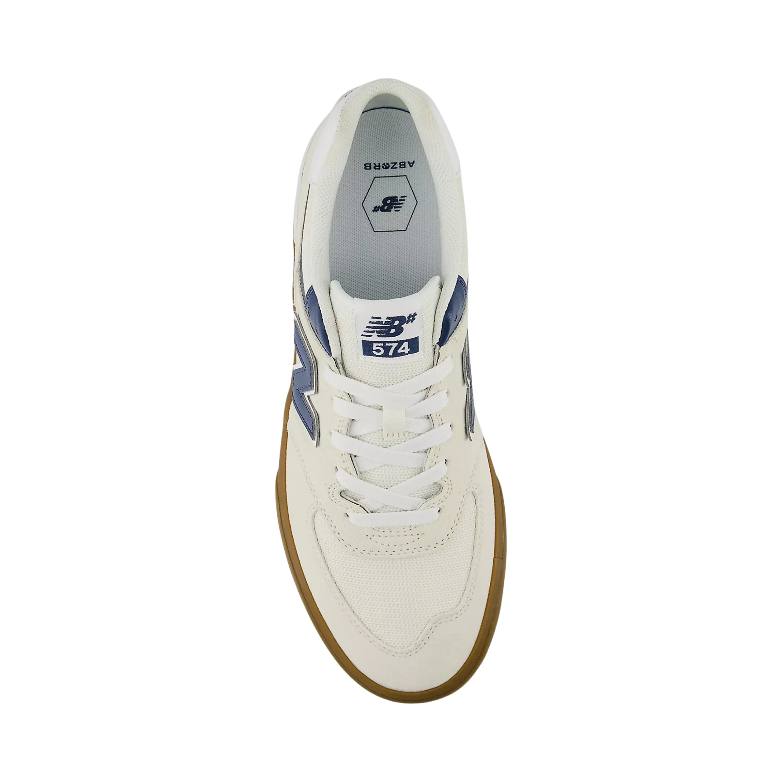 New Balance Numeric 574 Shoes - Sea Salt / Dark Shoreline (NM574VRU) - Image 3