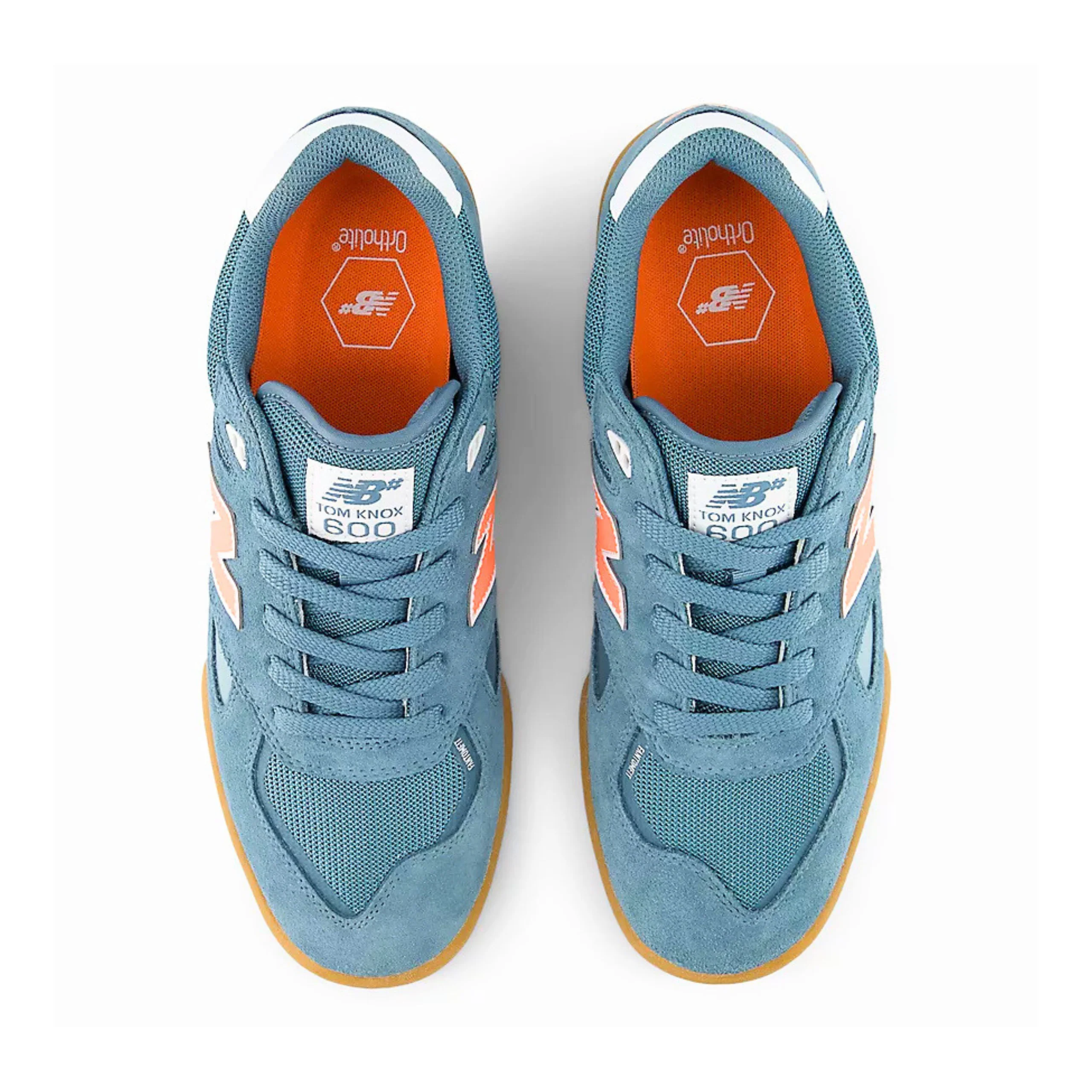 New Balance Numeric 600 Tom Knox Shoes - Salt Water / Tangerine Heat (UN600SWO) - Image 4