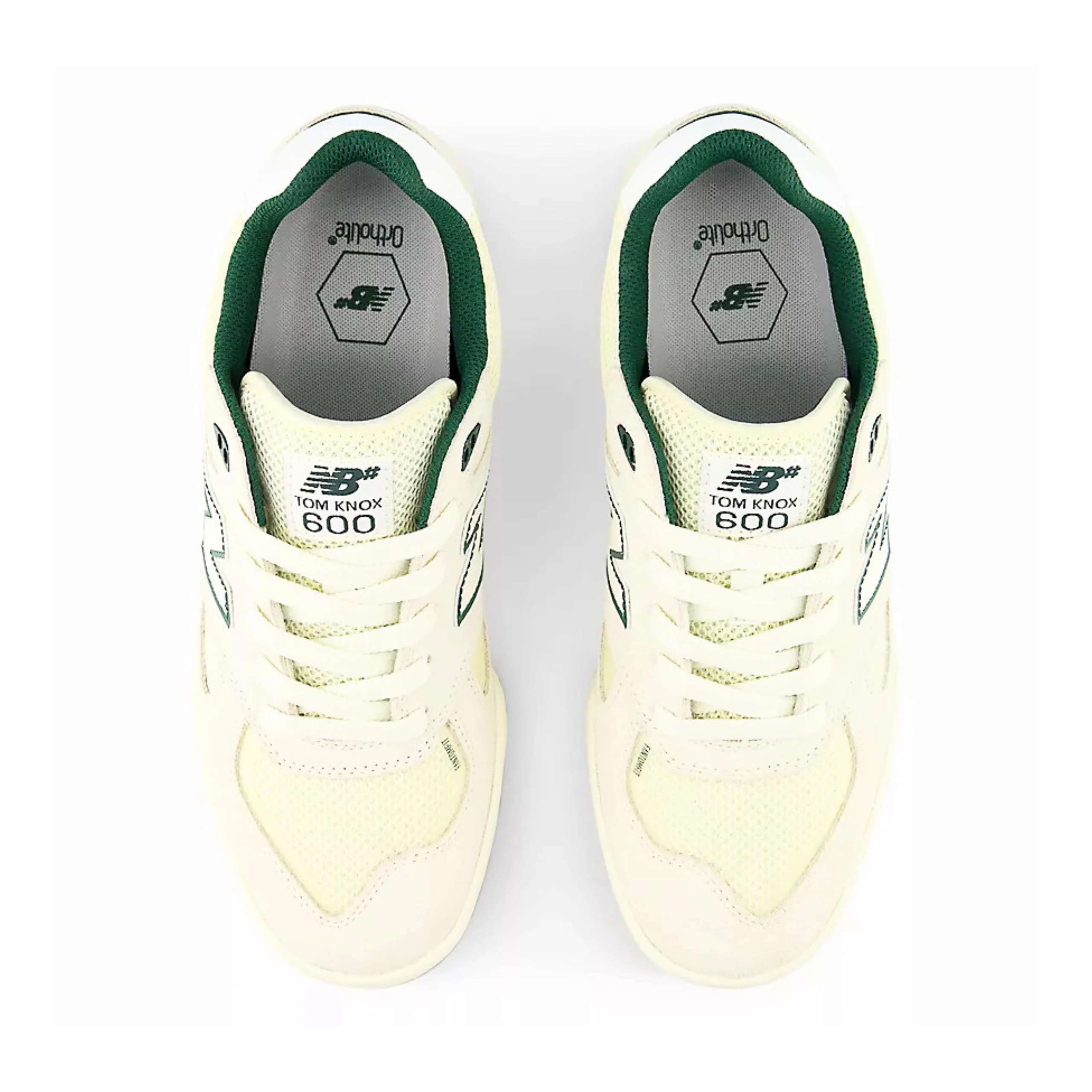 New Balance Numeric 600 Tom Knox Shoes - White / Green (UN600TTR) - Image 4