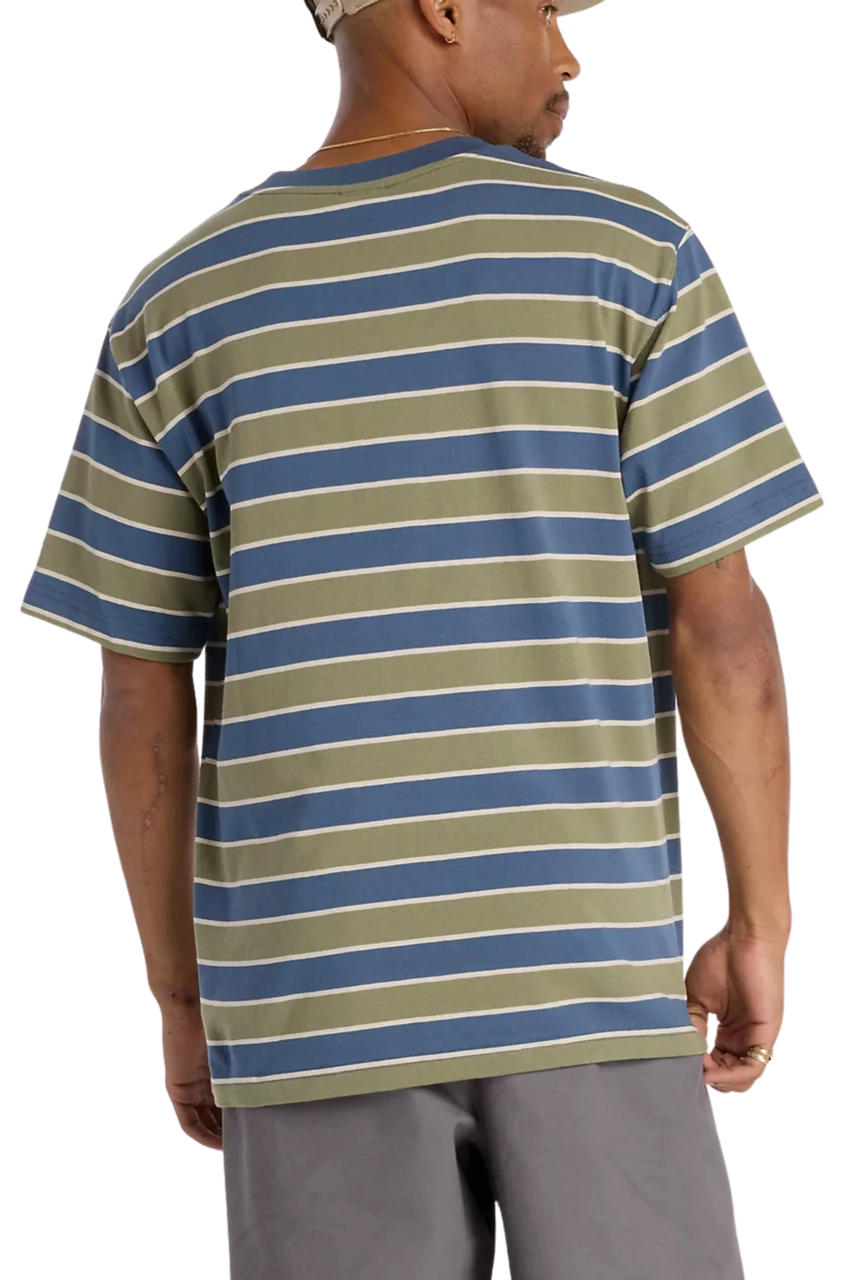 New Balance Numeric Thin Stripe T-Shirt - Vintage Indigo - Image 2