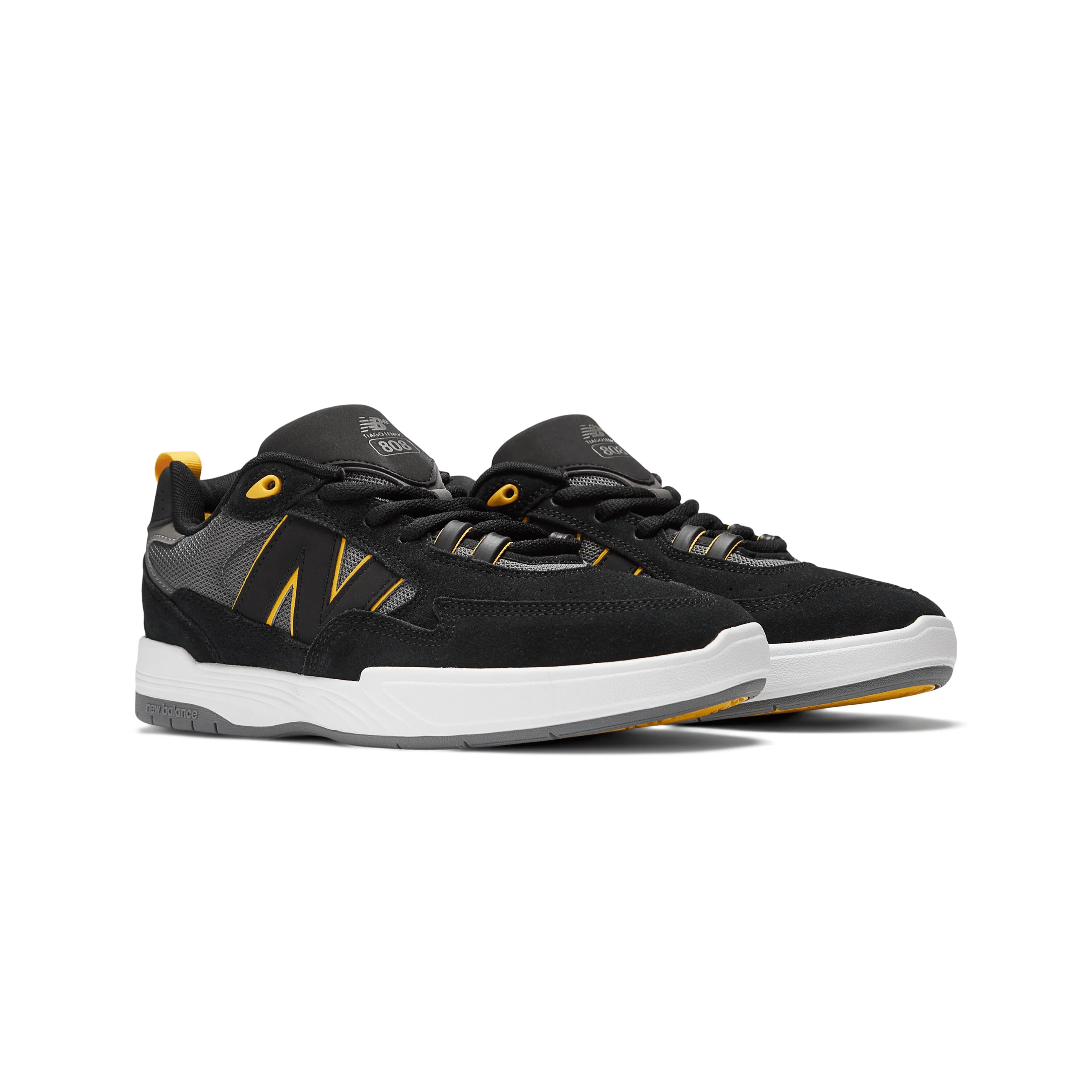 New Balance Numeric Tiago Lemos 808 Shoes - Black / Yellow (NM808WUT) - Image 3