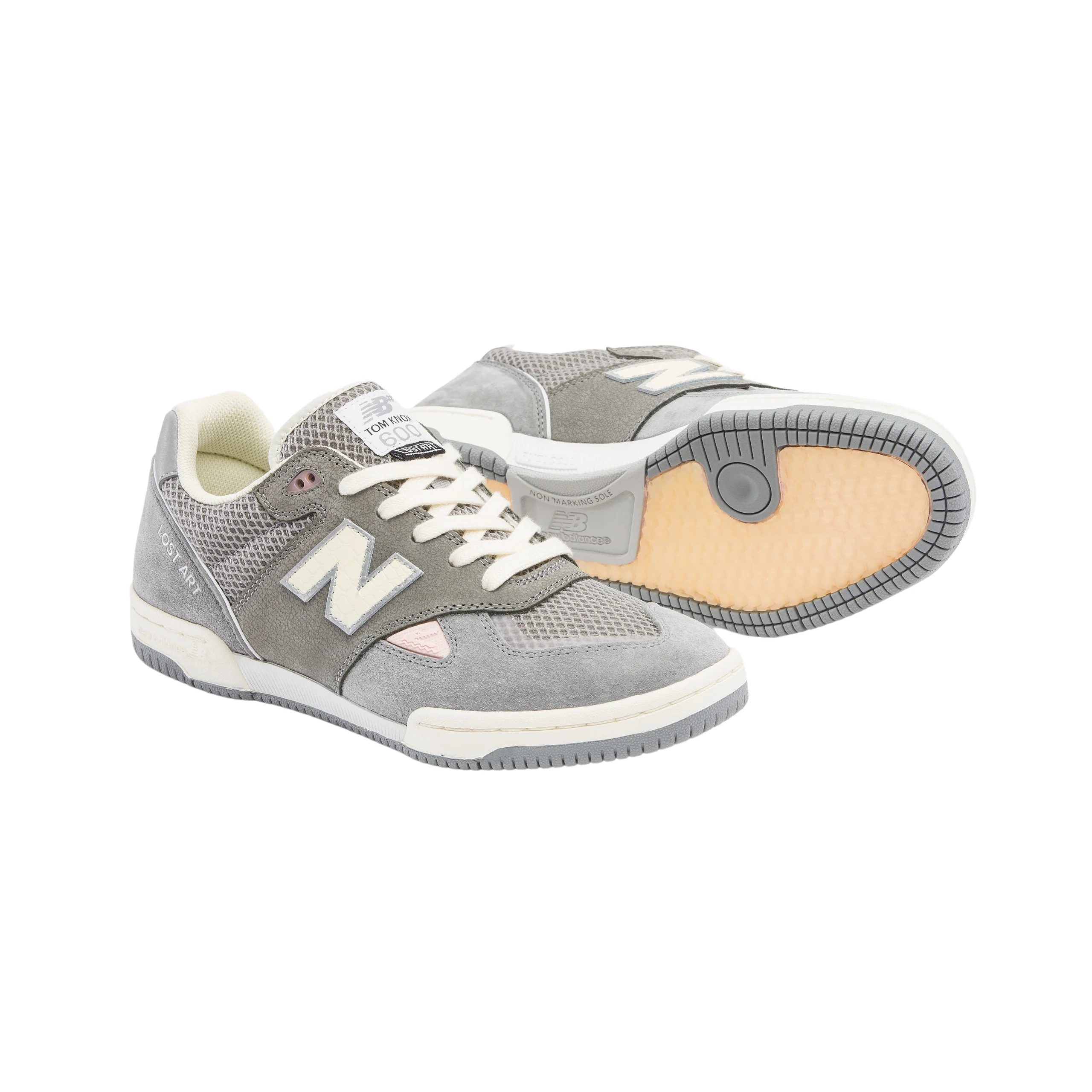 New Balance Numeric Tom Knox 600 x Lost Art Shoes - Sea Salt / Grey (NM600ART) - Image 4