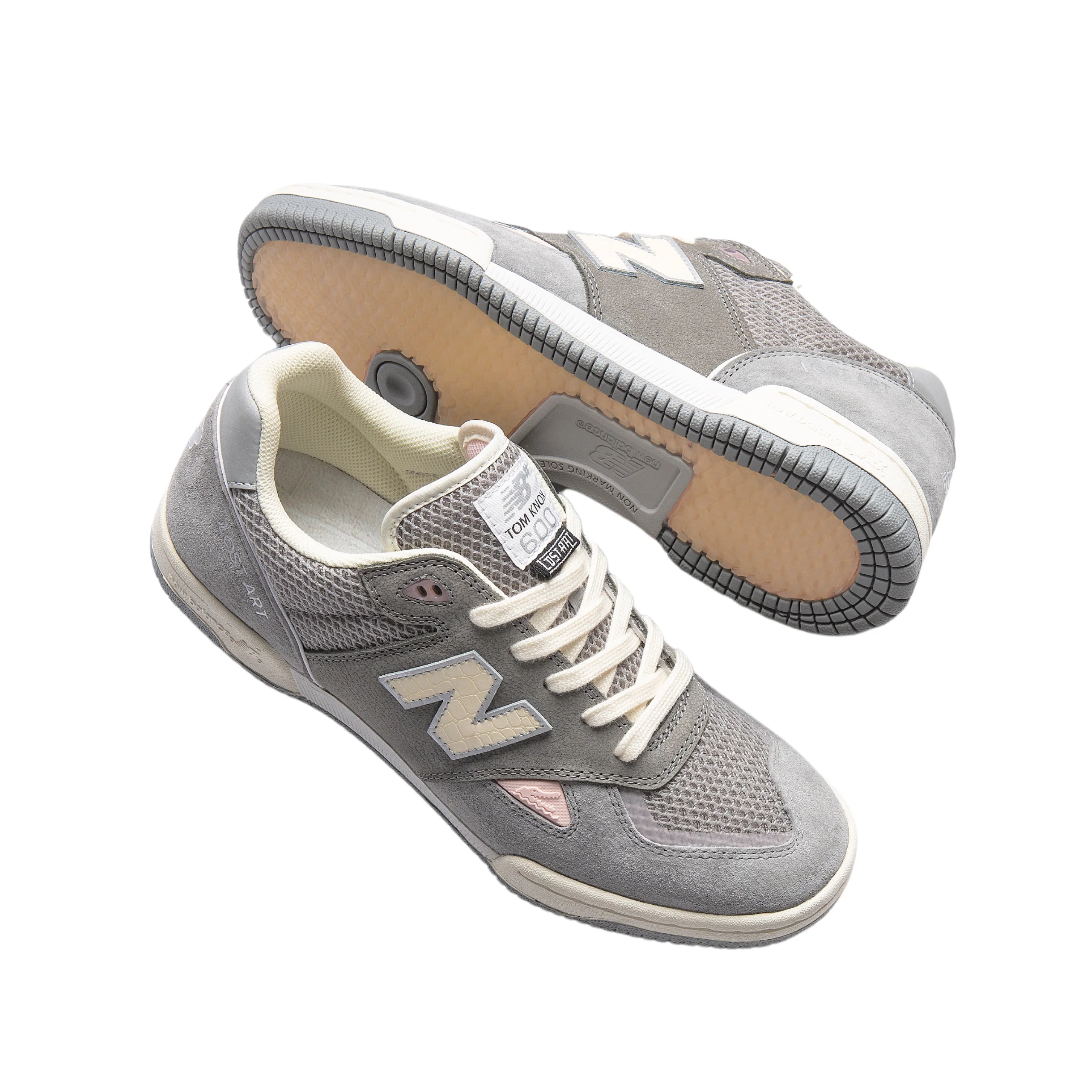 New Balance Numeric Tom Knox 600 x Lost Art Shoes - Sea Salt / Grey (NM600ART) - Image 5