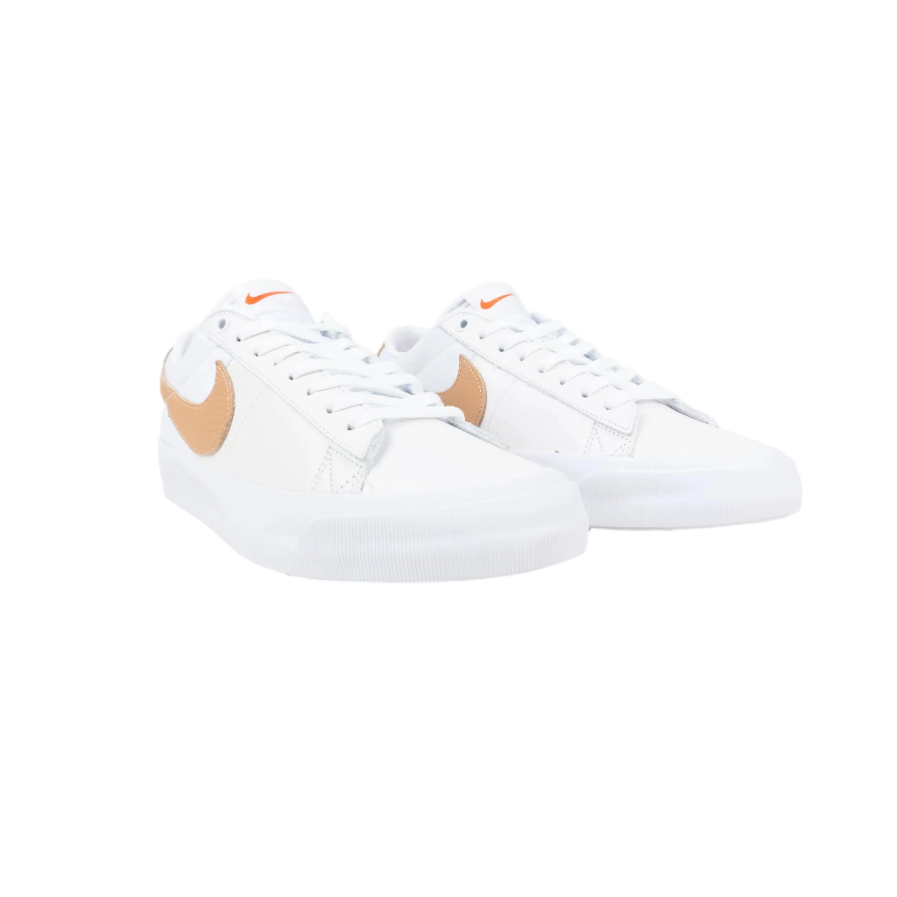 Nike SB Blazer Low GT Shoes - White / Lt Cognac-White-Lt Cognac (100) - Image 2