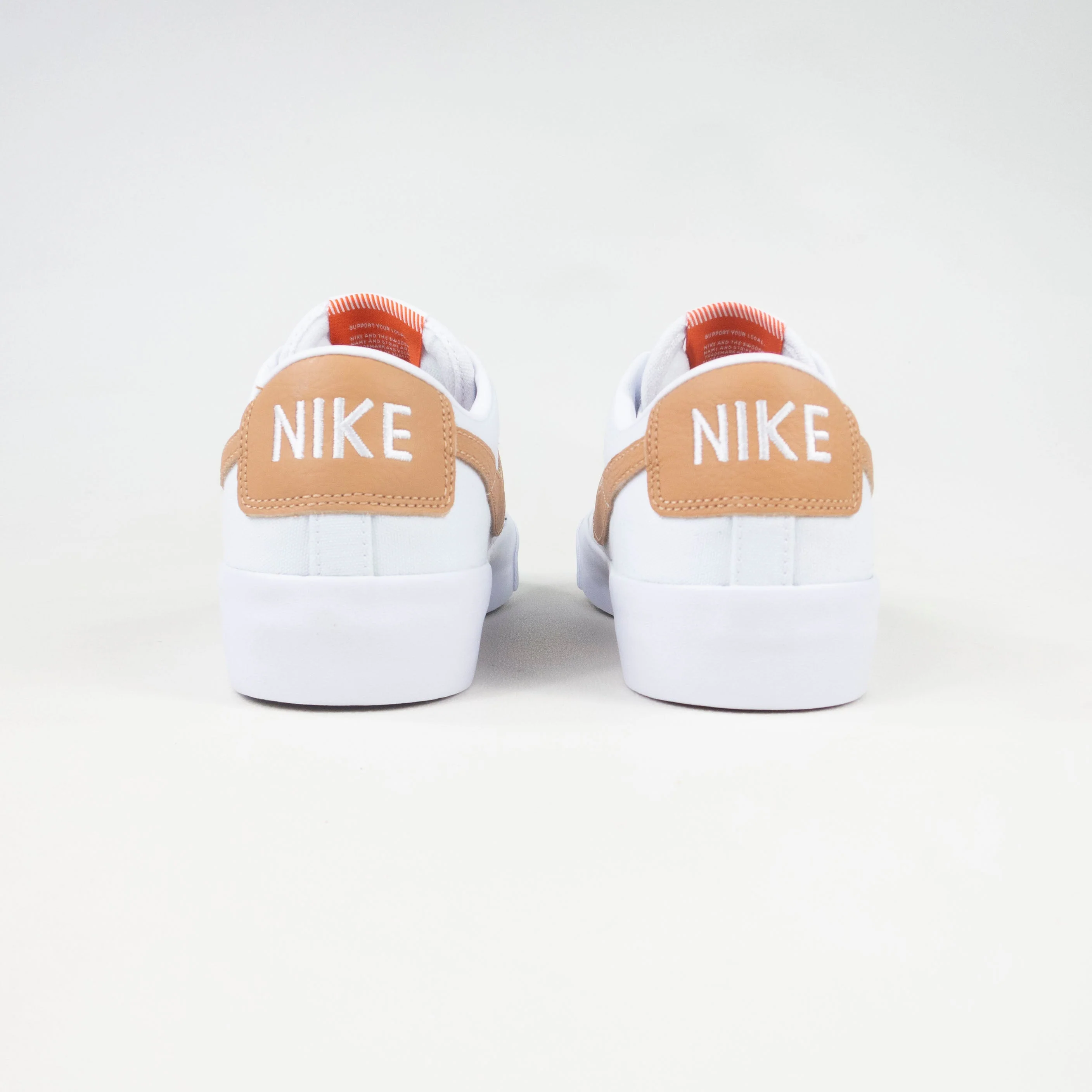 Nike SB Blazer Low GT Shoes - White / Lt Cognac-White-Lt Cognac (100) - Image 4