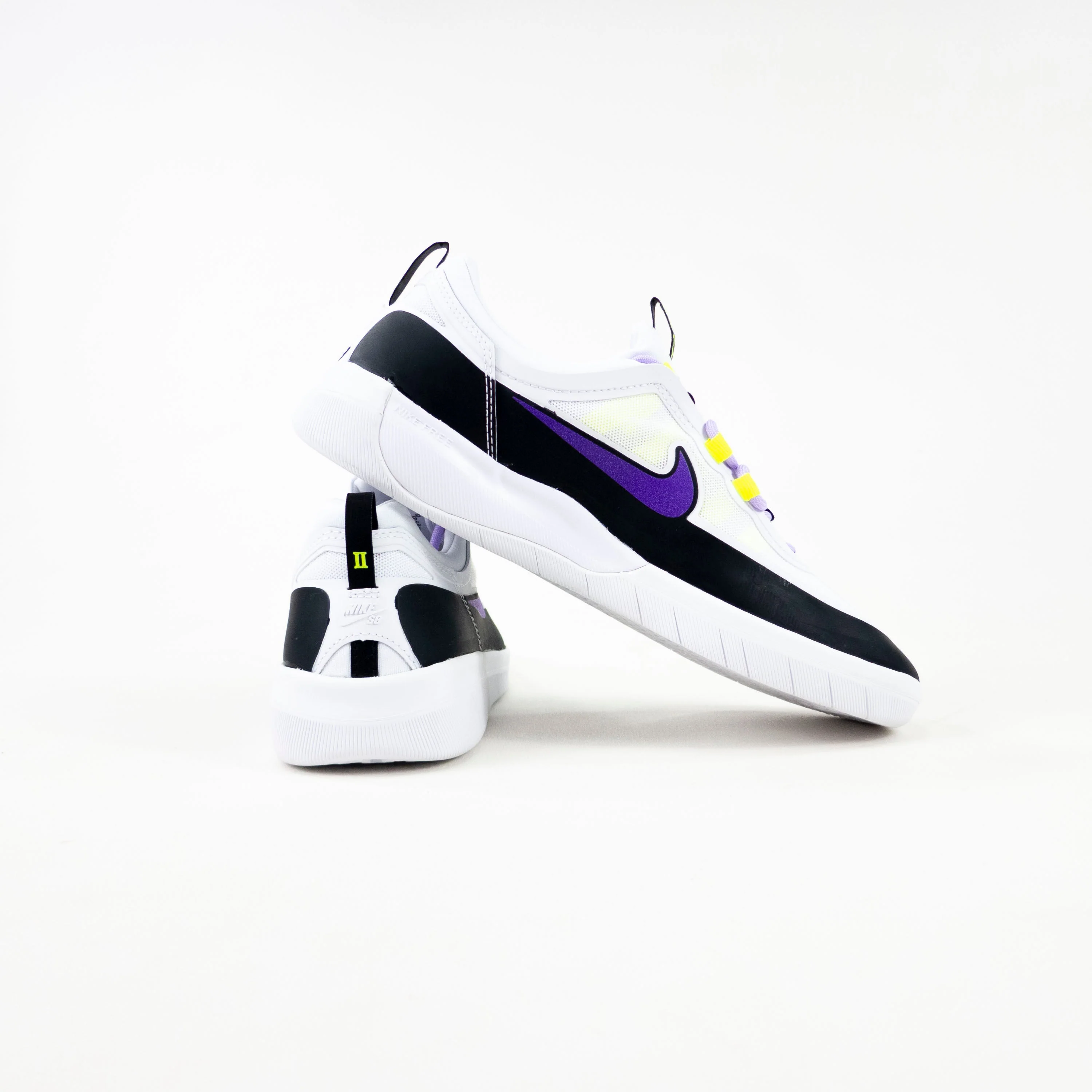 Nike SB Nyjah Free 2 Shoes - Black/Wild Berry-White-Lilac (009) - Image 7