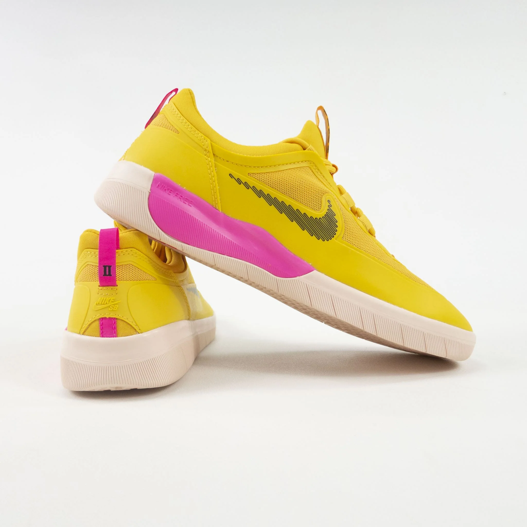 Nike SB Nyjah Free 2 Shoes - Pollen/Black-Pink Blast (700) - Image 6