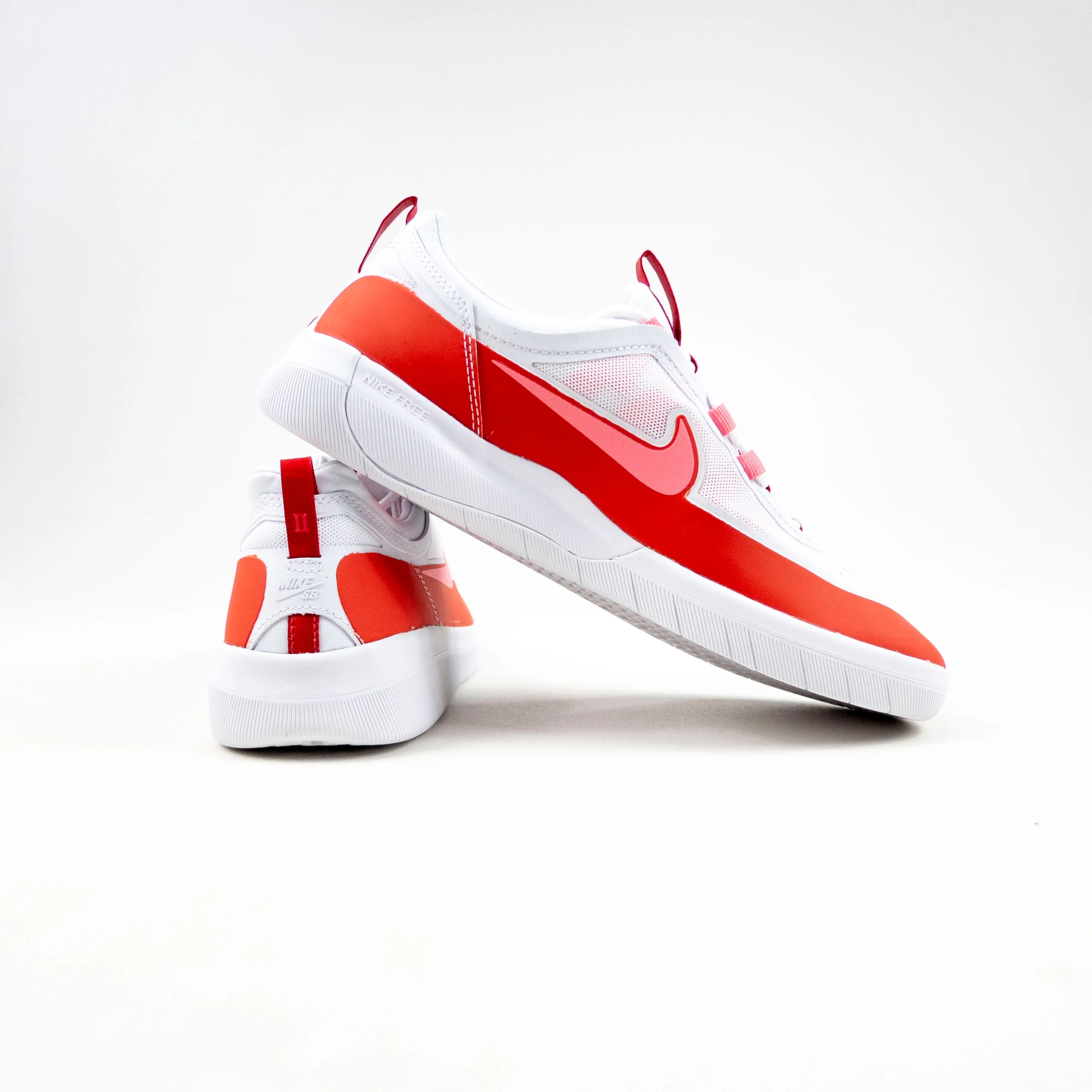 Nike SB Nyjah Free 2 Shoes - Lobster/Pink Gaze-Lobster-White (600) - Image 5