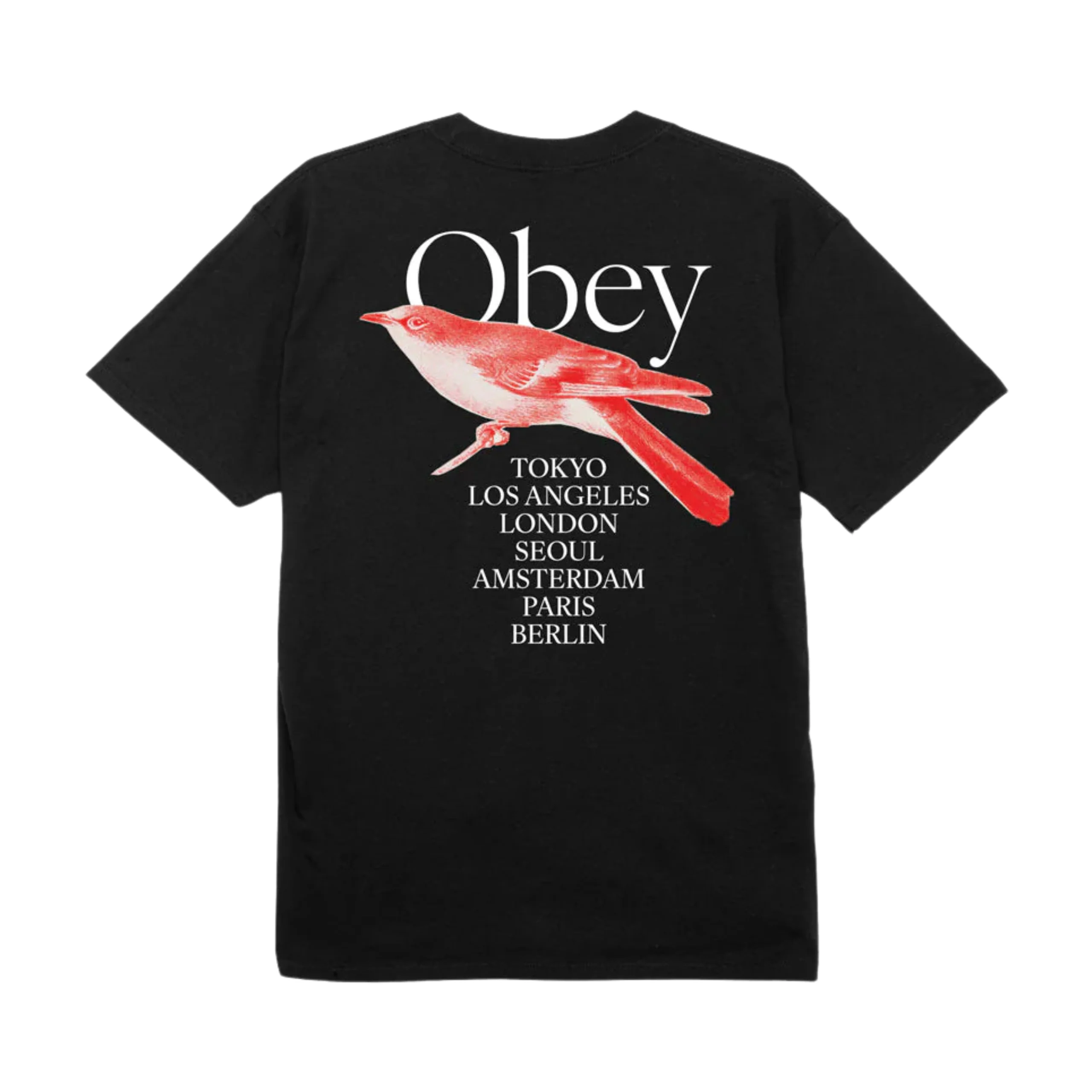 OBEY Bird (City) T-Shirt - Black - Image 2