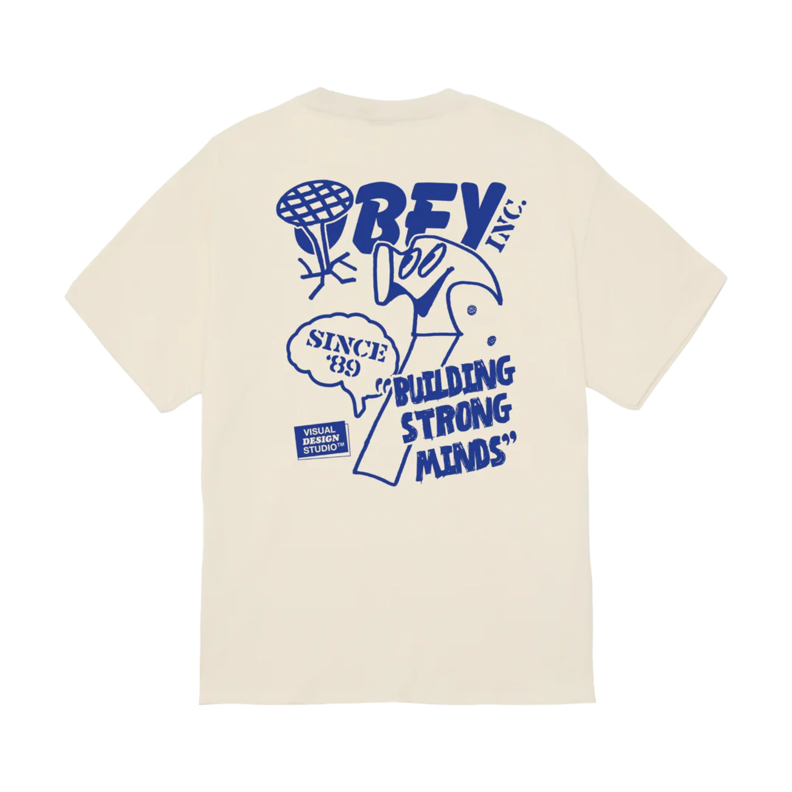Obey Building Strong Minds T-Shirt - Cream - Image 2