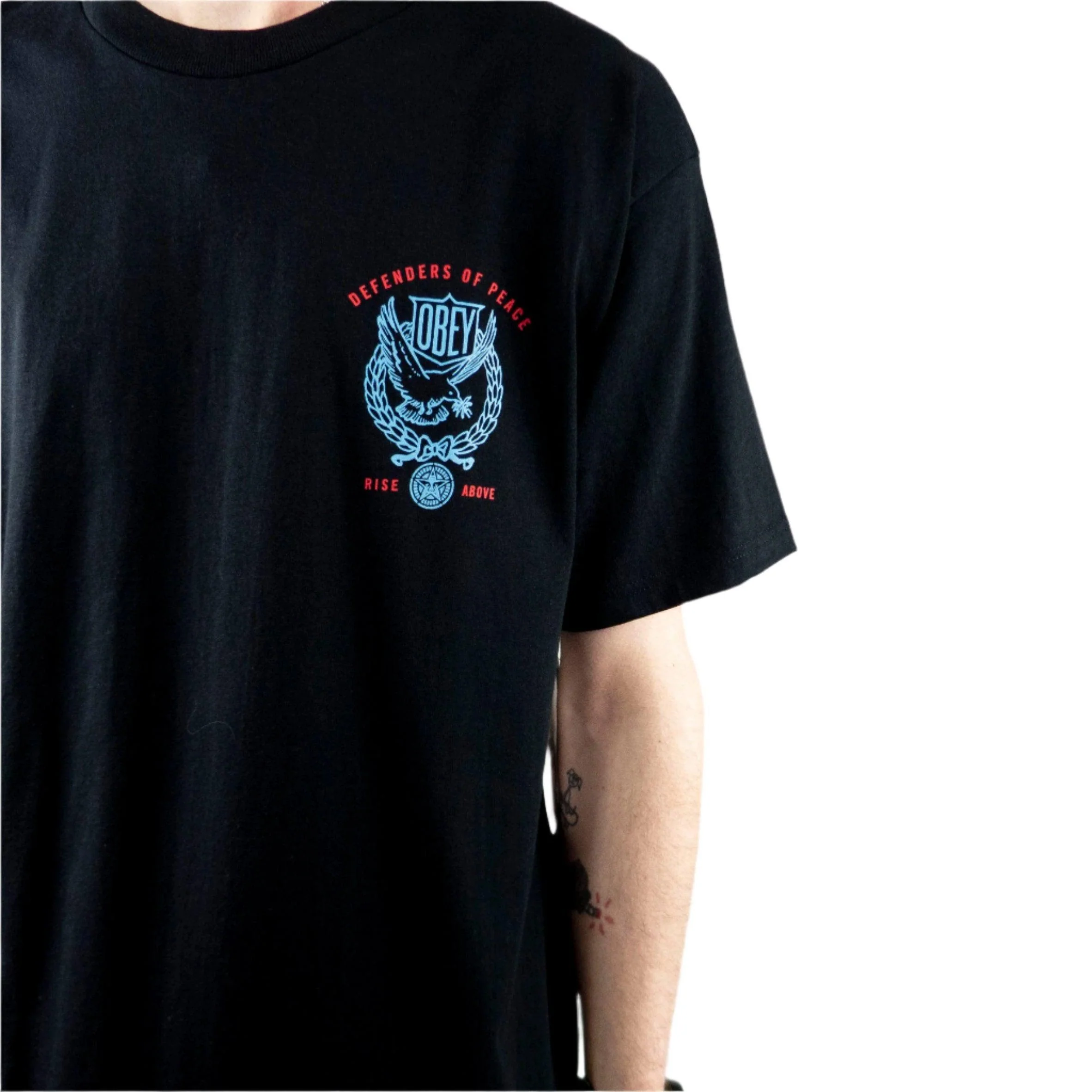 OBEY Defenders Of Peace Dove T-Shirt - Black - Image 4