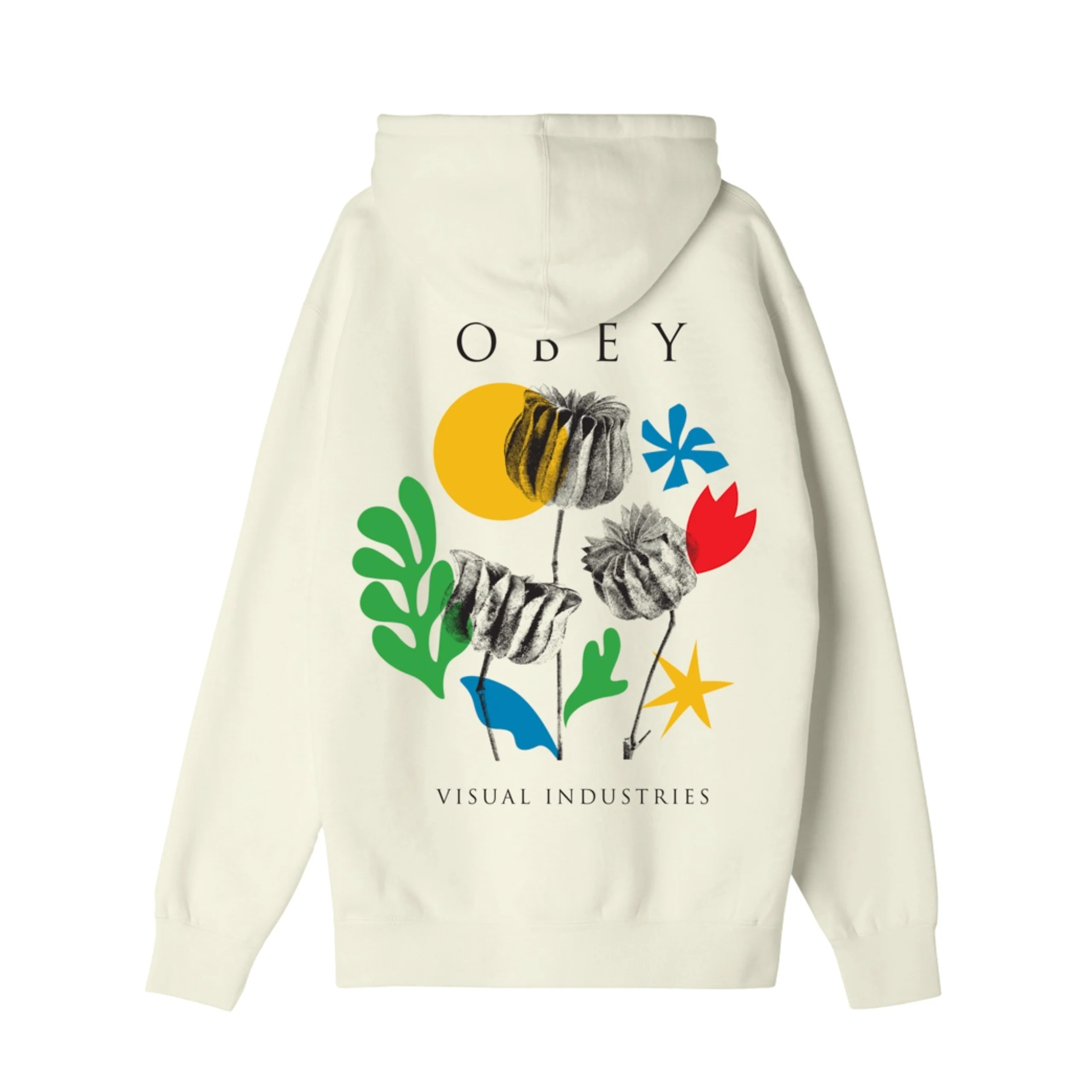 OBEY Flowers Papers Scissors Hoodie - Unbleached - Image 2