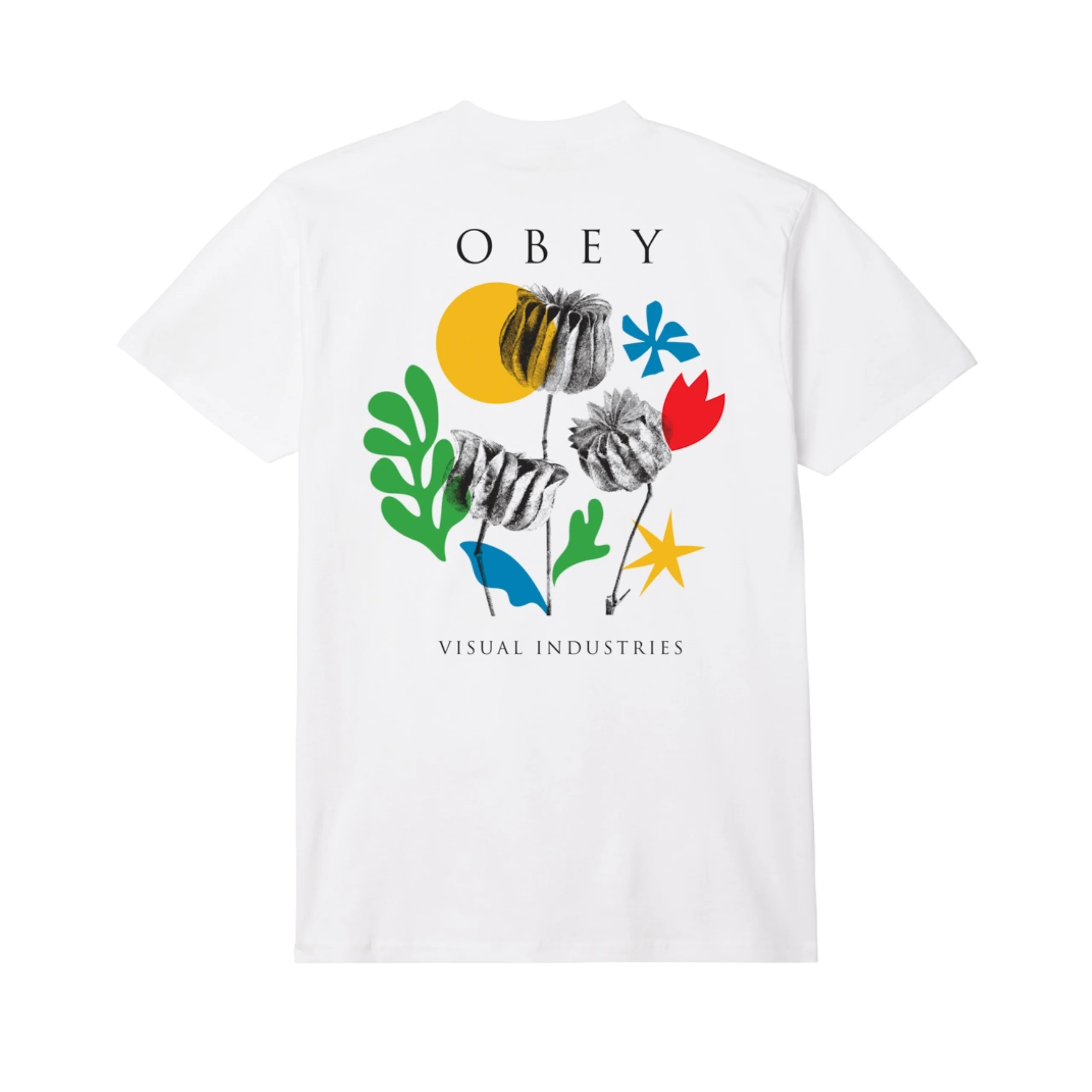 OBEY Flowers Papers Scissors T-Shirt - White - Image 2