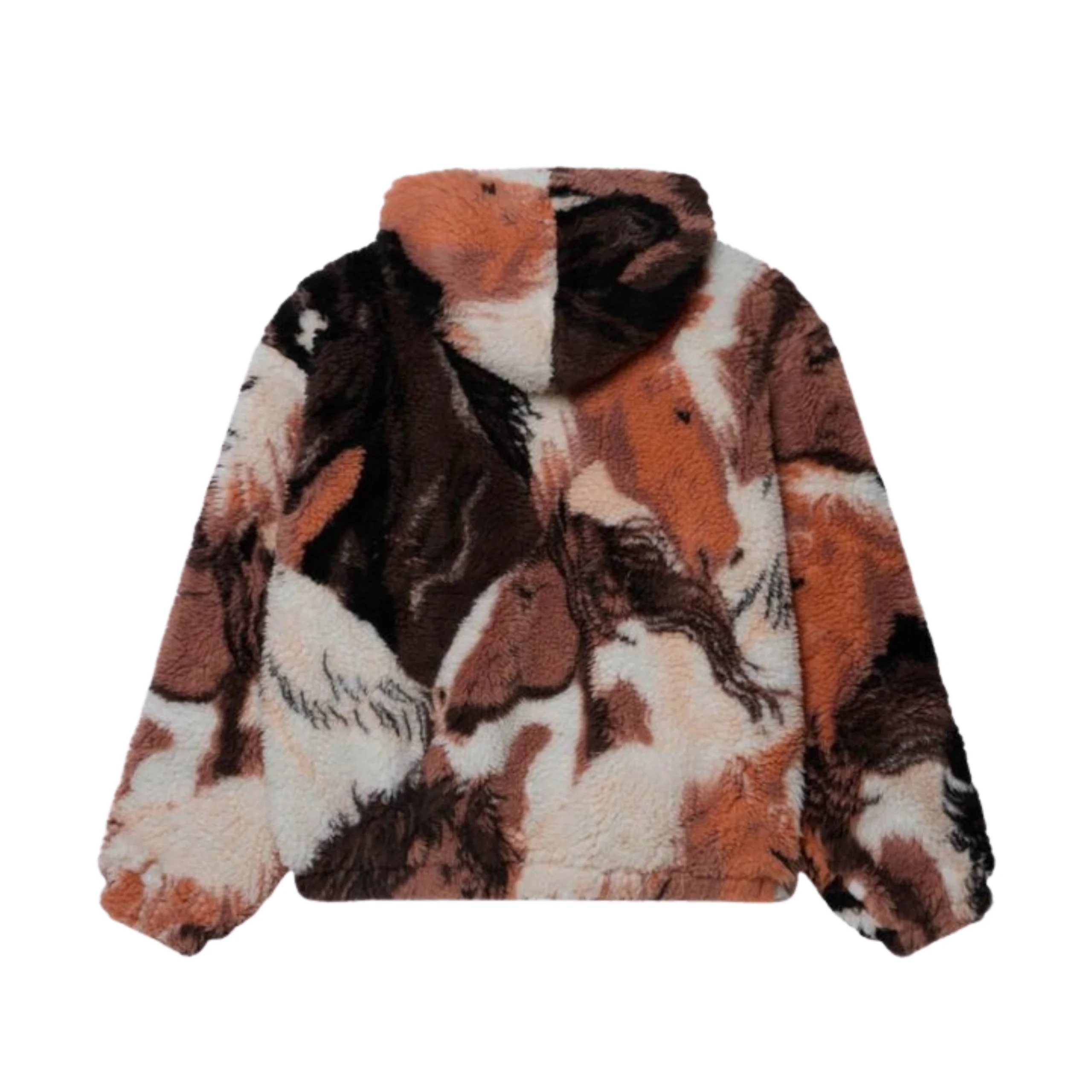OBEY Horses Sherpa Jacket - Brown - Image 2