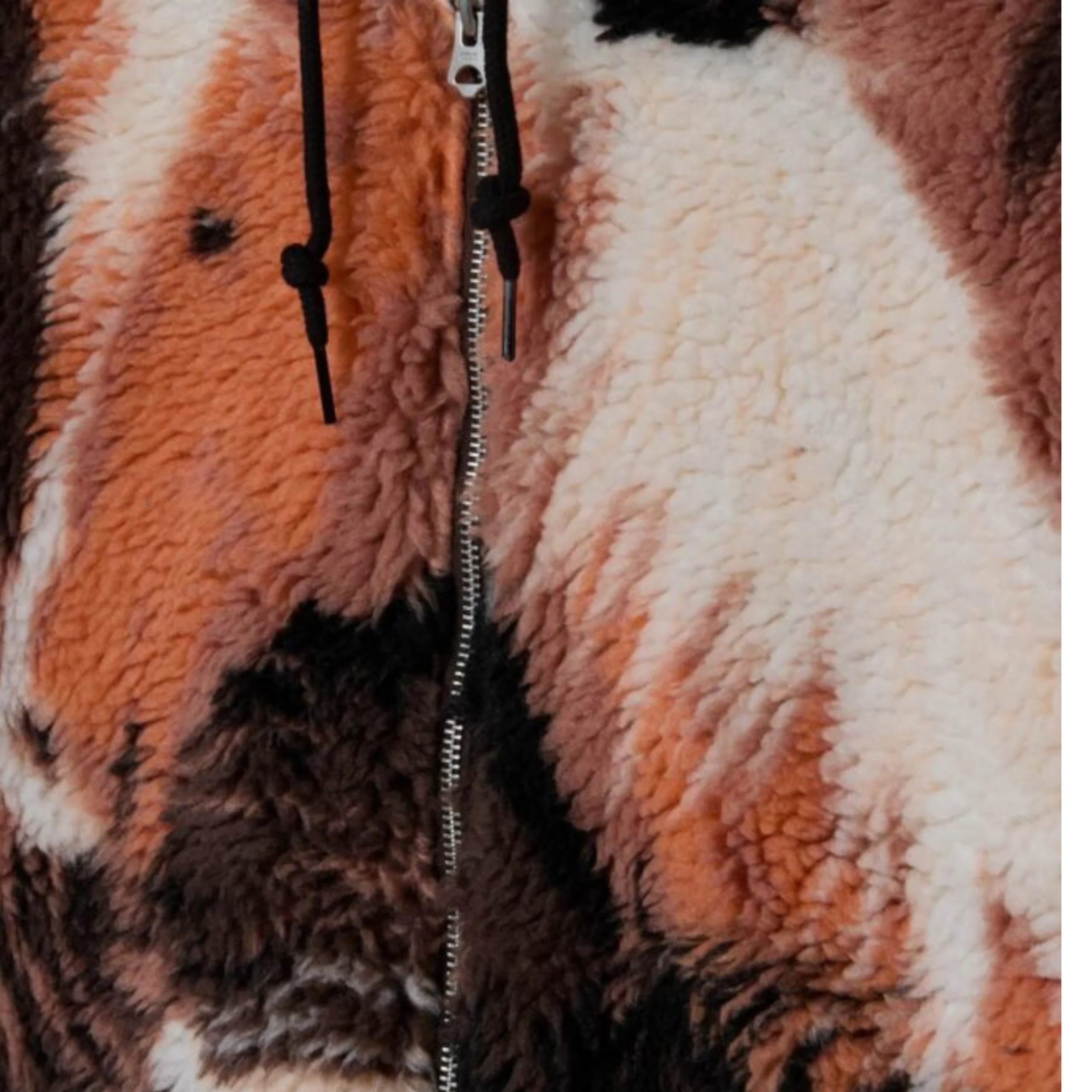 OBEY Horses Sherpa Jacket - Brown - Image 3