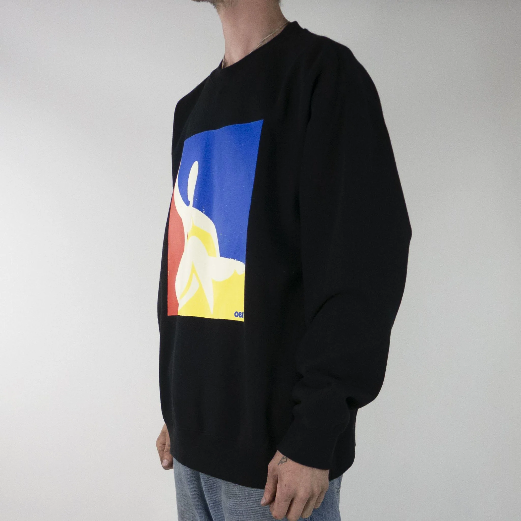 OBEY Julia Crew Sweatshirt - Black - Image 3