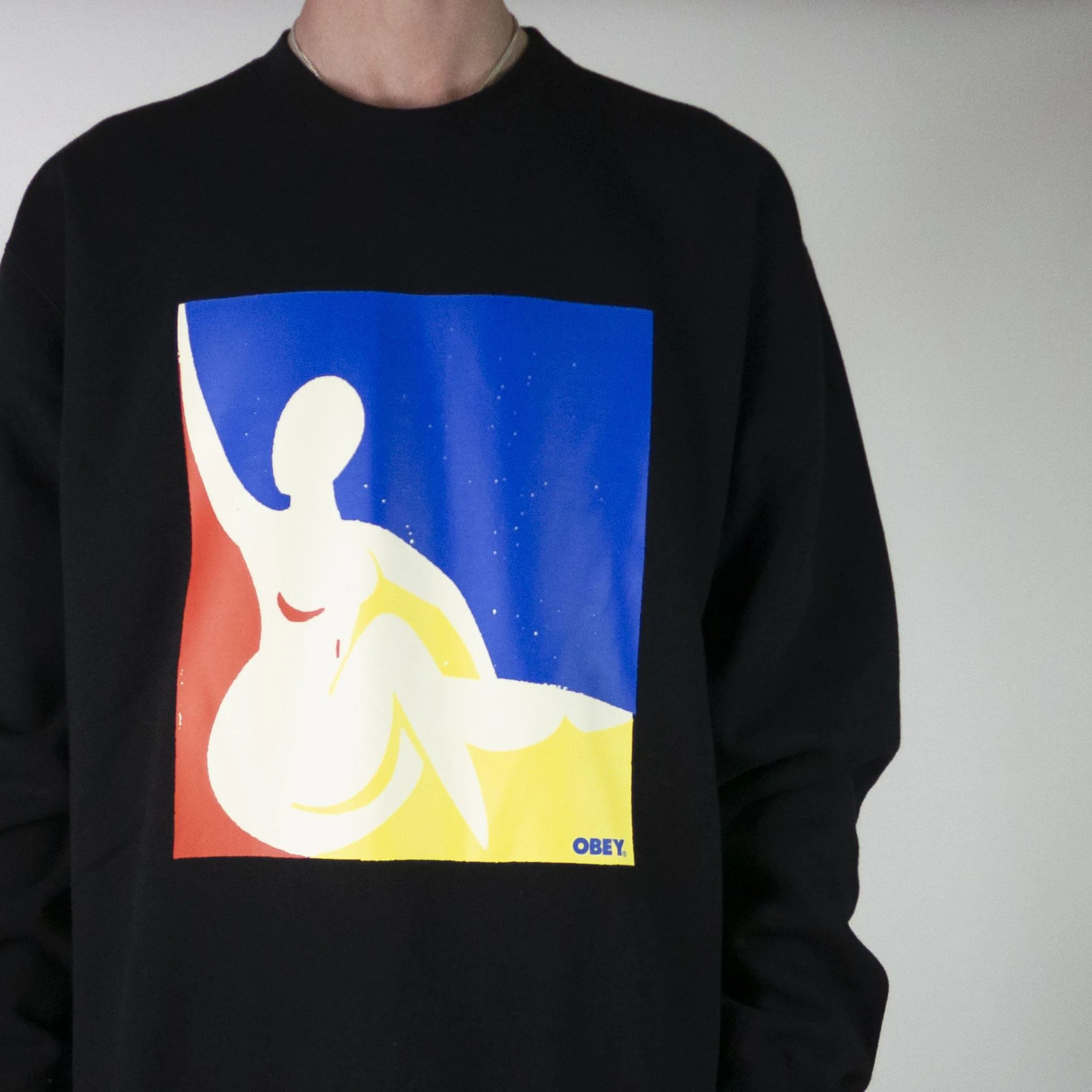 OBEY Julia Crew Sweatshirt - Black - Image 4