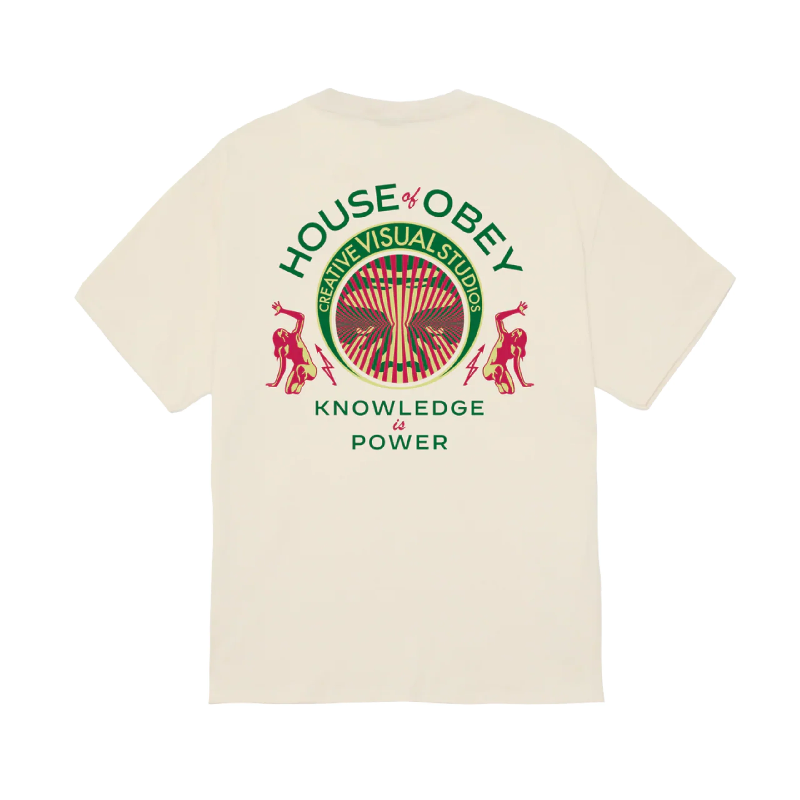 OBEY Knowledge Is Power T-Shirt - Cream - Image 2