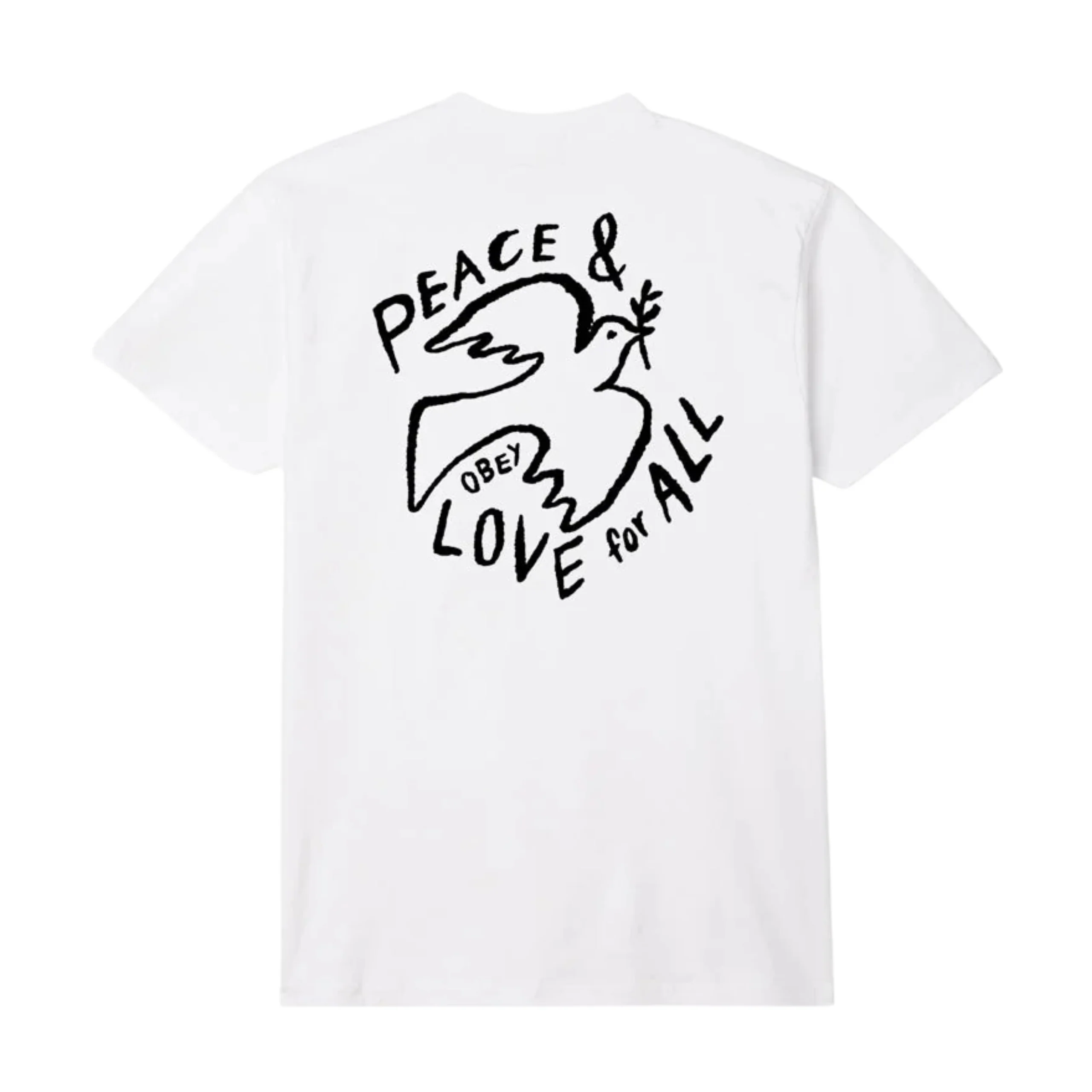 OBEY Peace & Love for All Dove T-Shirt - White - Image 2