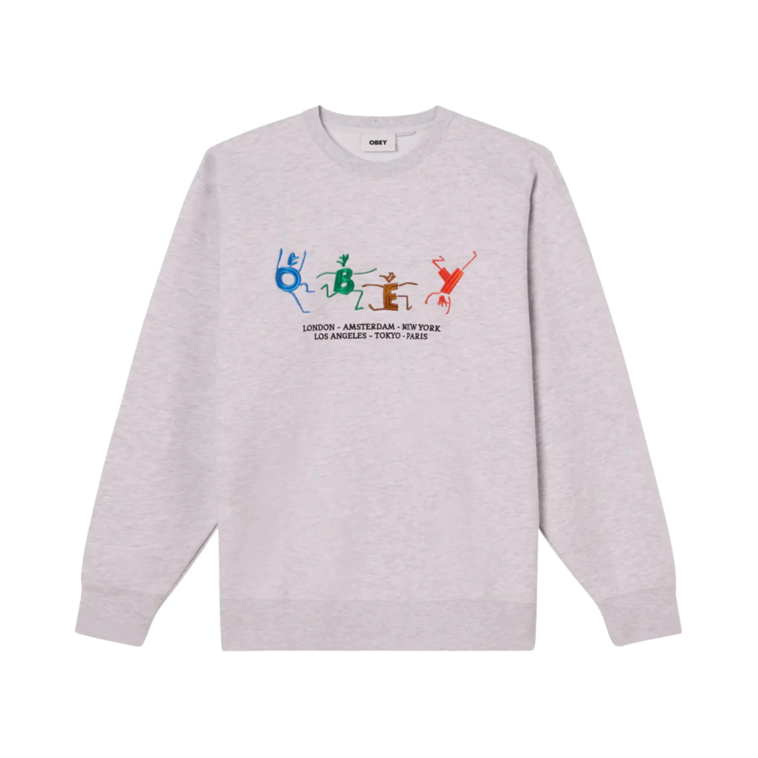 OBEY People Crewneck Sweatshirt - Ash Heather