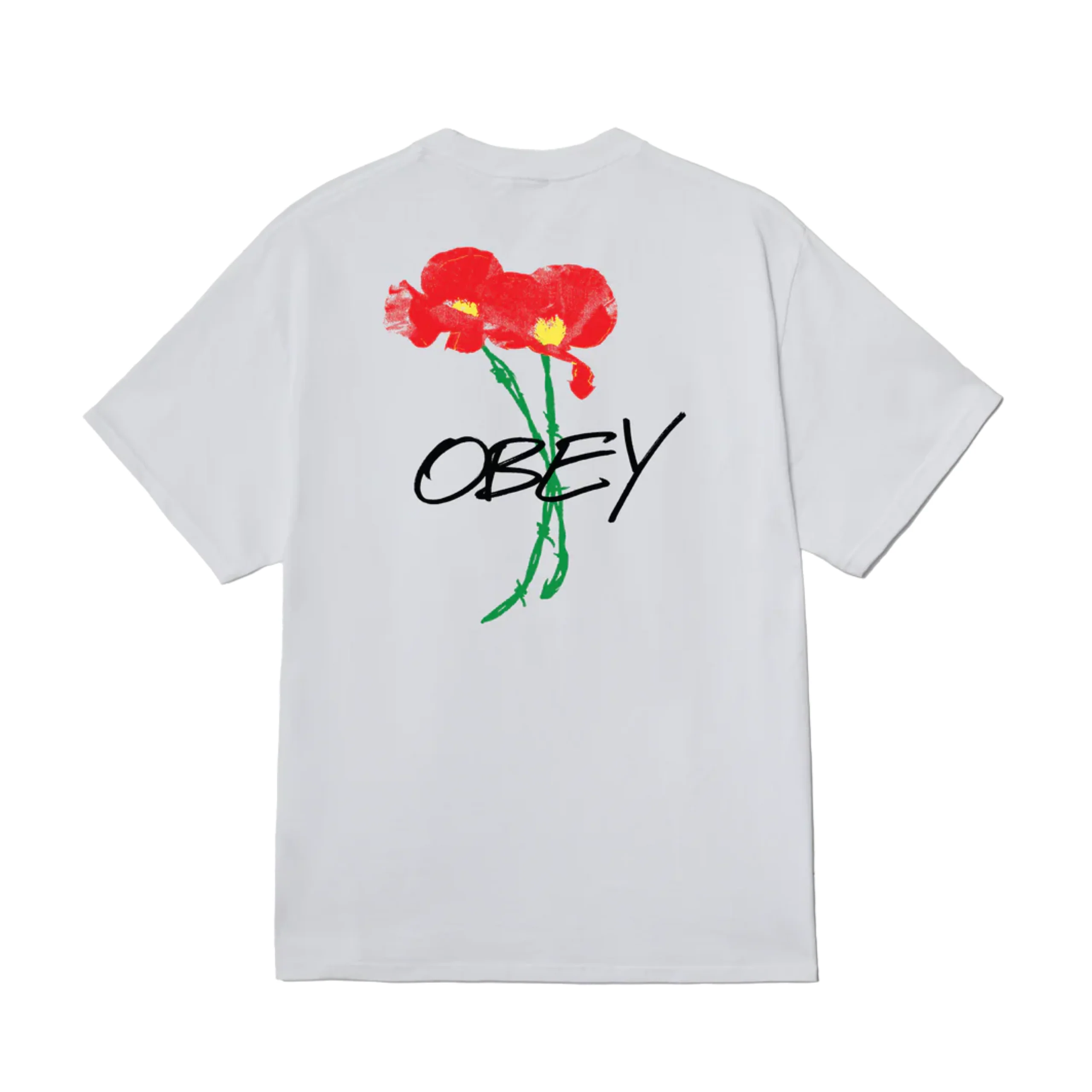 OBEY Poppies T-Shirt - White - Image 2
